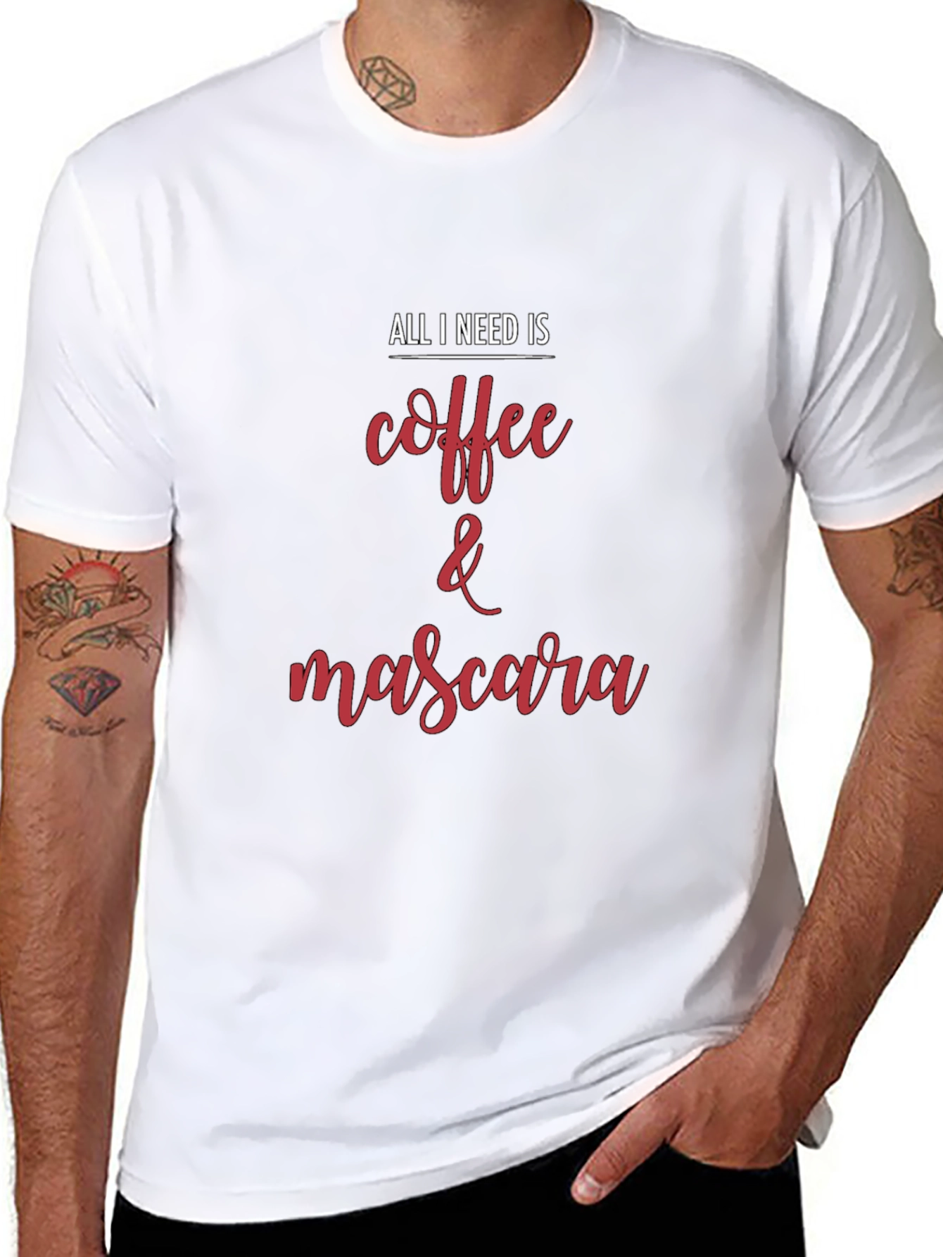 Coffee & Mascara Graphic Tee - Black T-Shirt