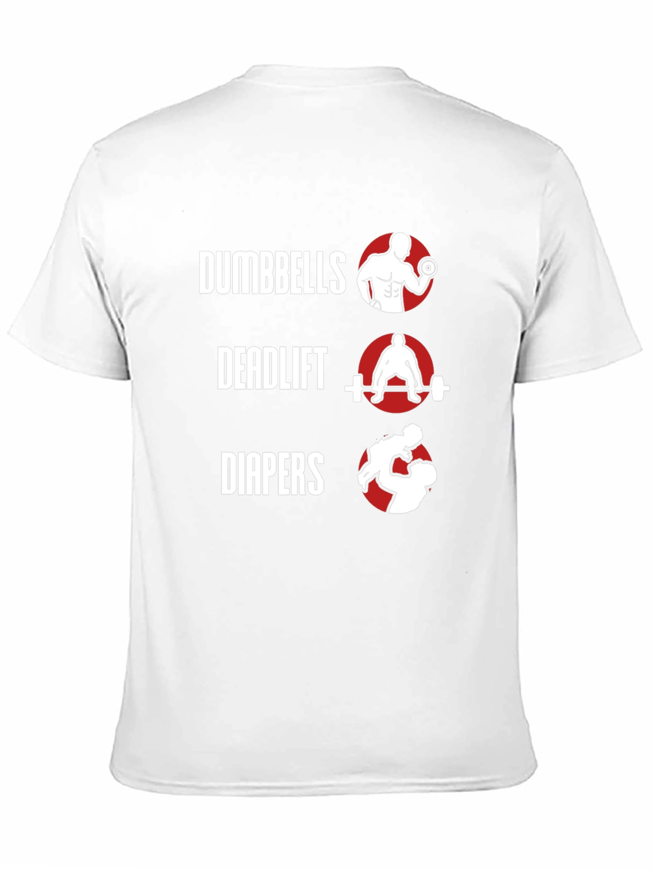 Dumbbells Deadlift Diapers Mens Graphic Tee