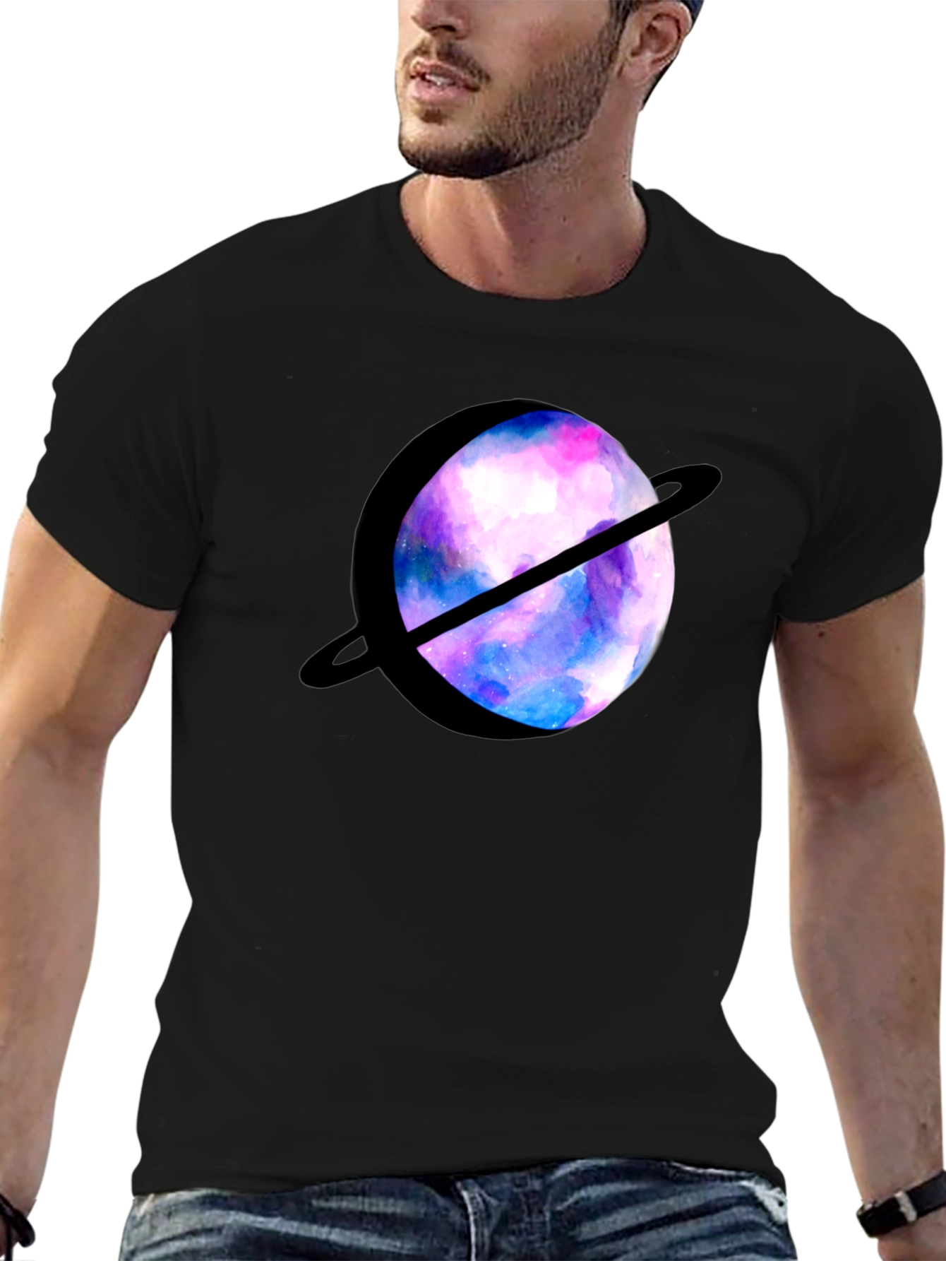 Galaxy Planet Graphic T-Shirt - Stylish Space Tee