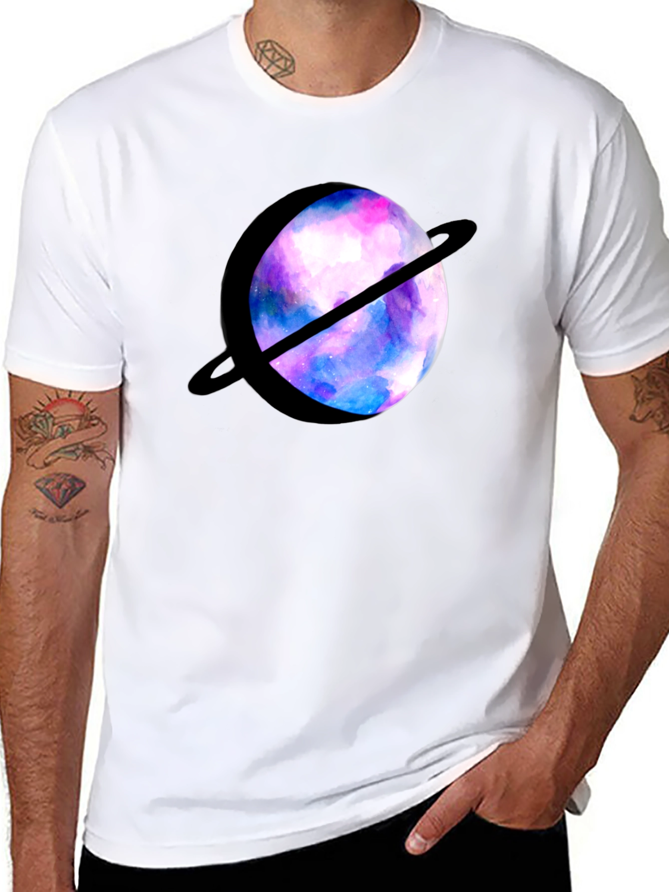 Galaxy Planet Graphic T-Shirt - Stylish Space Tee