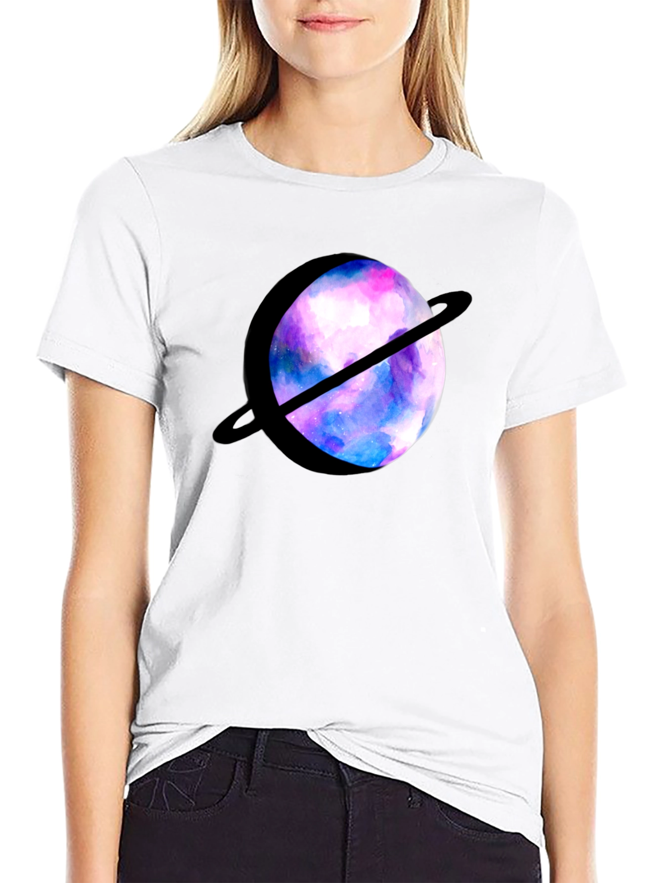 Galaxy Planet Graphic T-Shirt - Stylish Space Tee