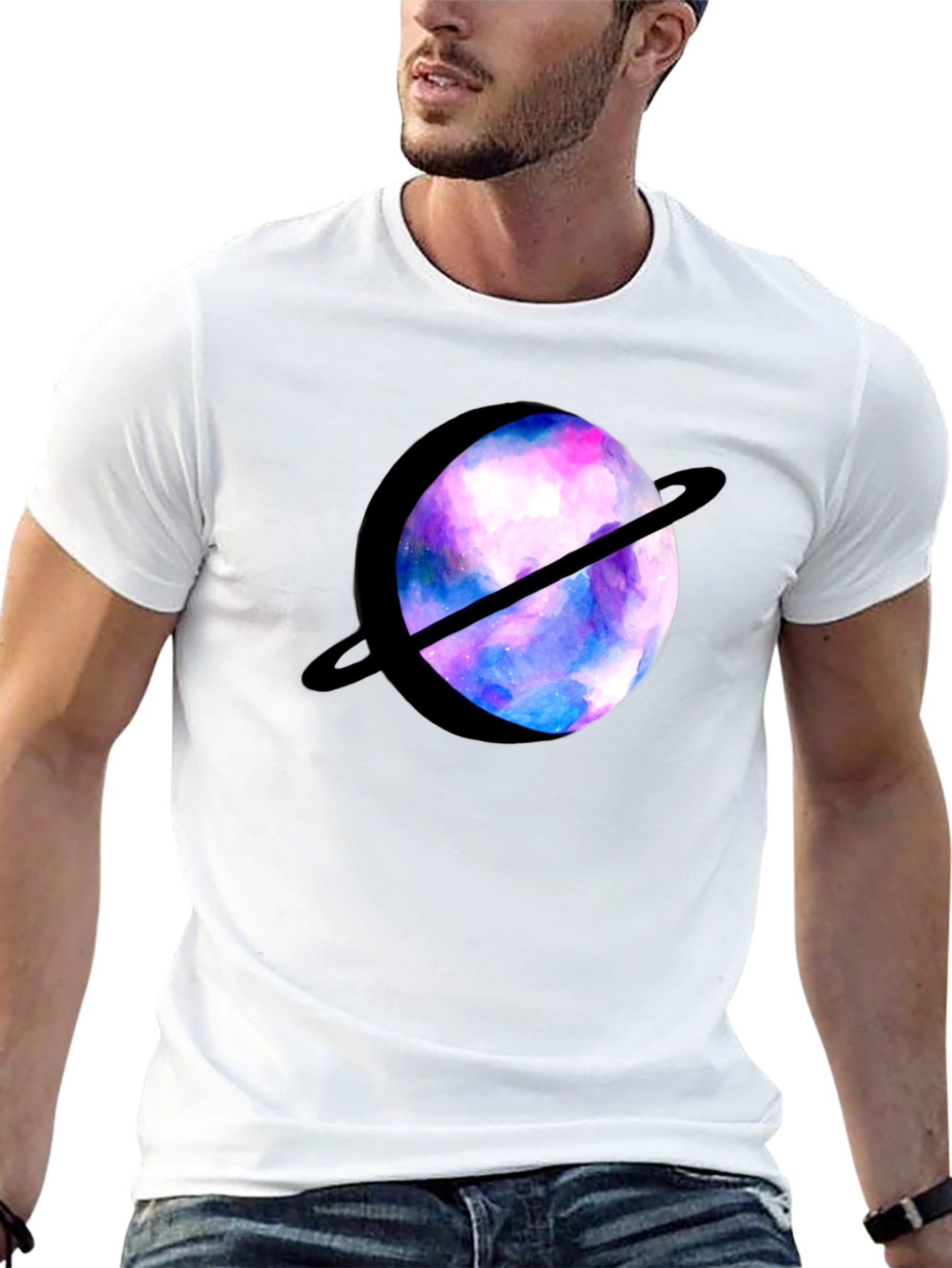 Galaxy Planet Graphic T-Shirt - Stylish Space Tee