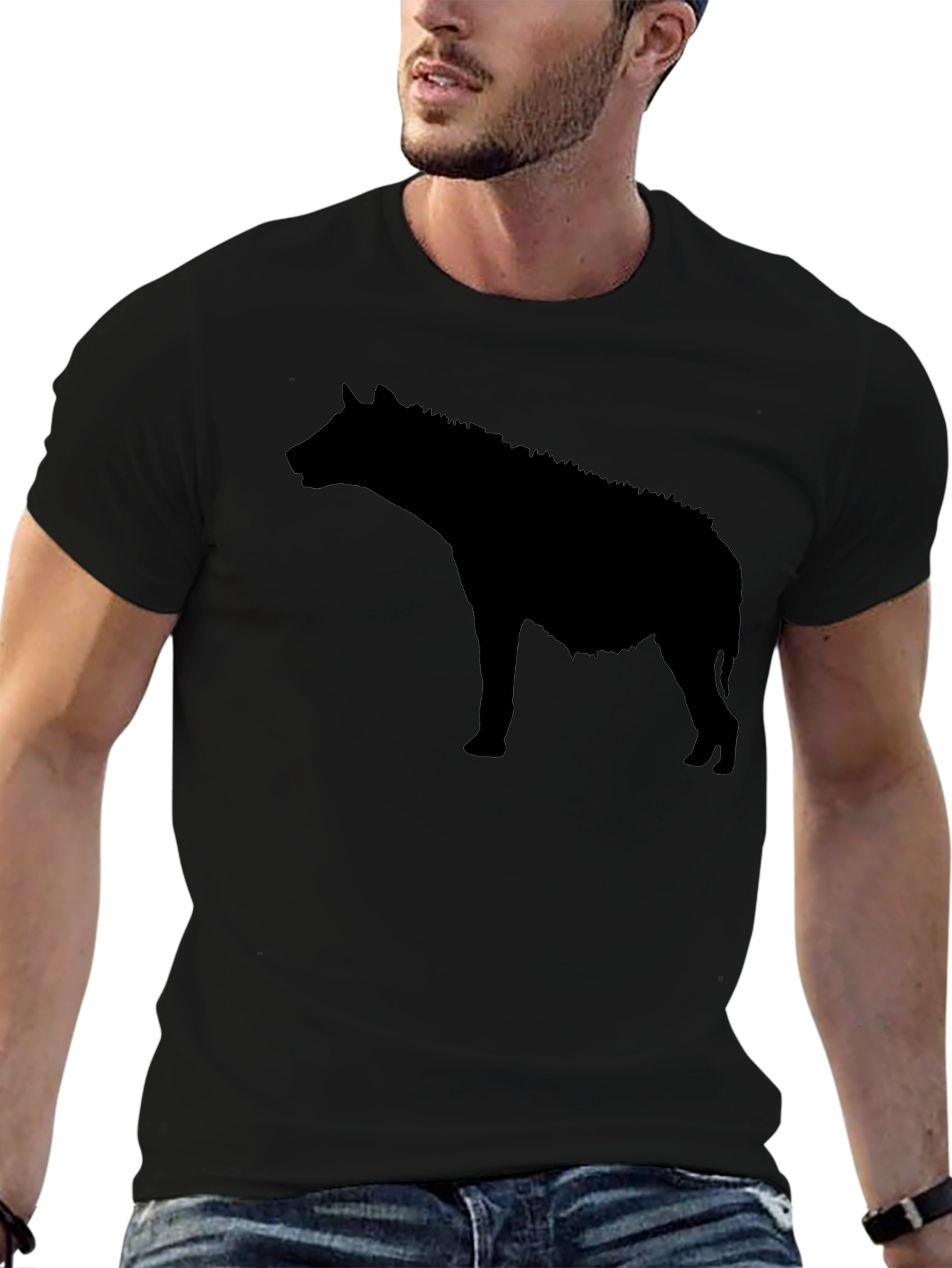 Hyena Silhouette Graphic T-Shirt