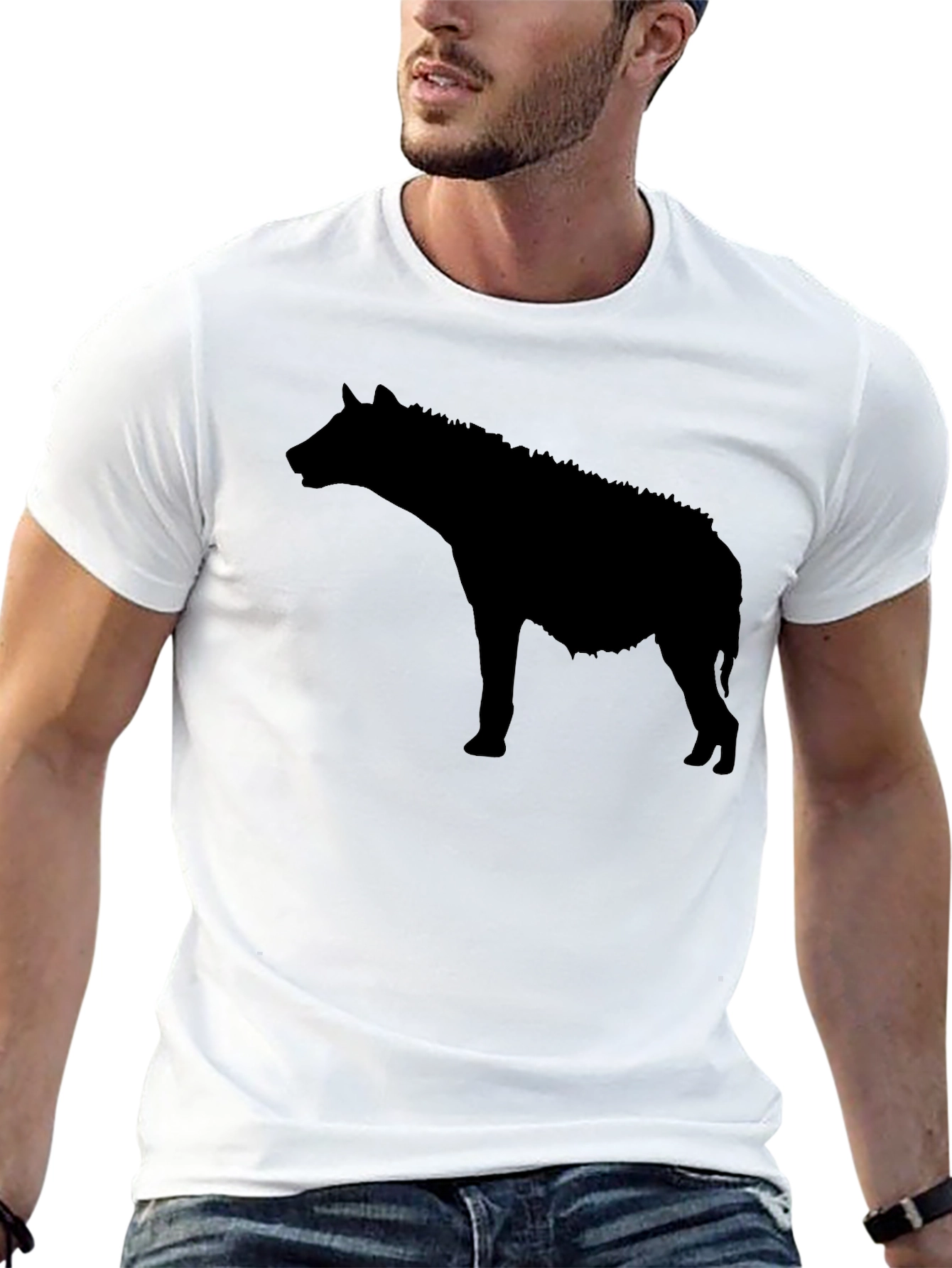 Hyena Silhouette Graphic T-Shirt
