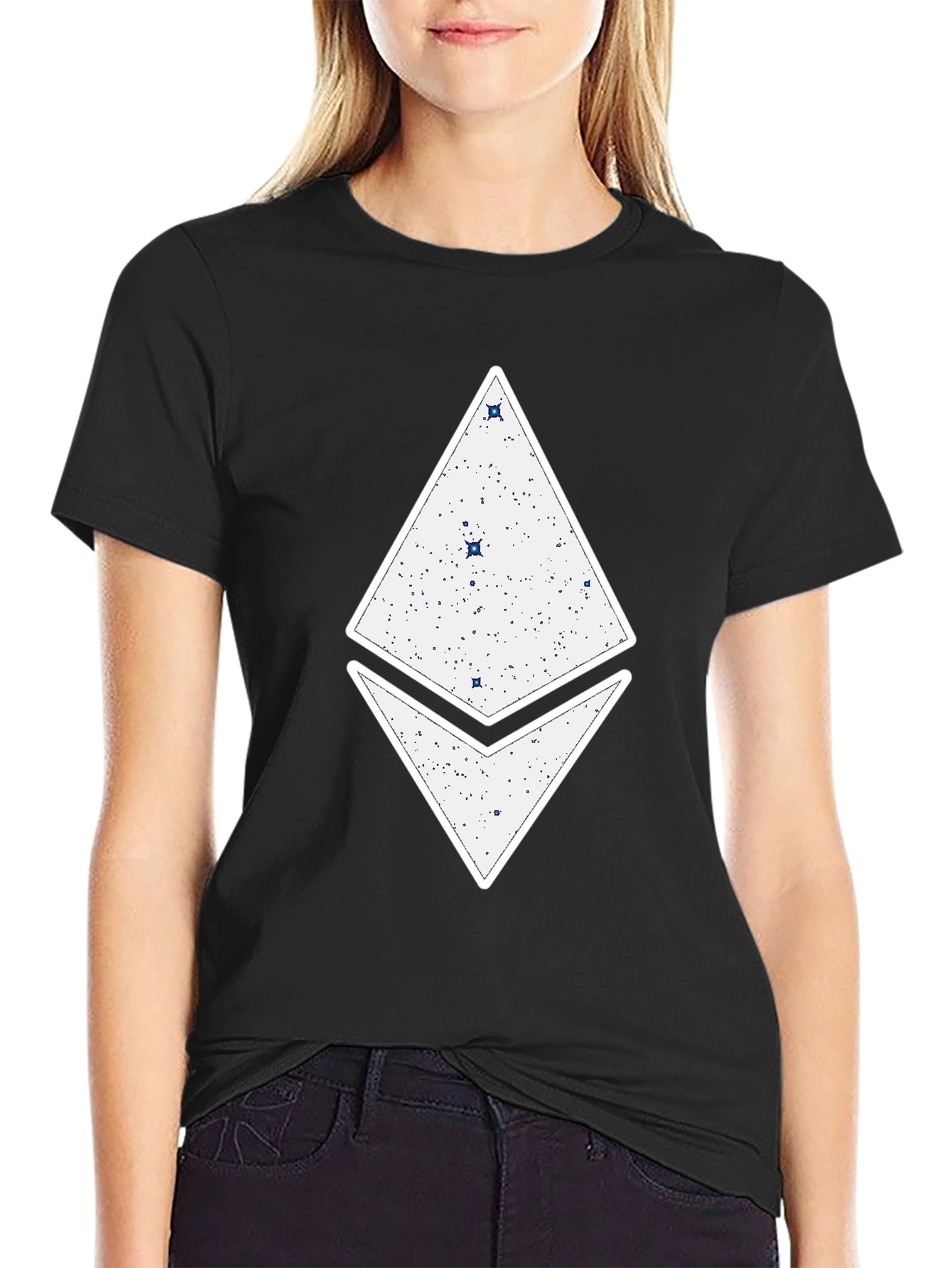 Ethereum Crypto Logo Black T-Shirt