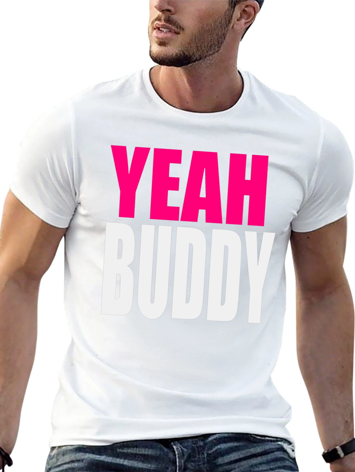 Yeah Buddy Graphic T-Shirt - Trendy Casual Tee