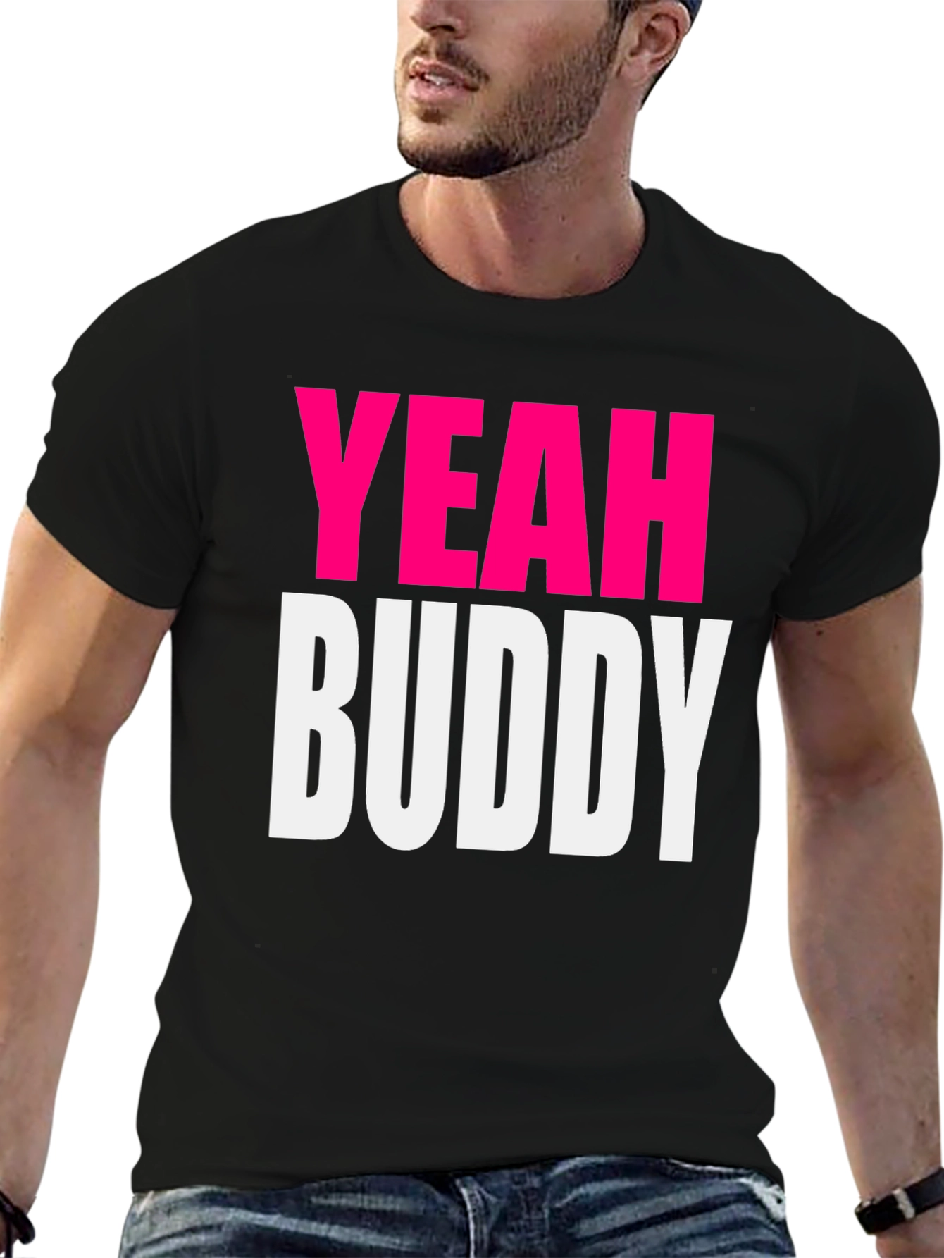 Yeah Buddy Graphic T-Shirt - Trendy Casual Tee