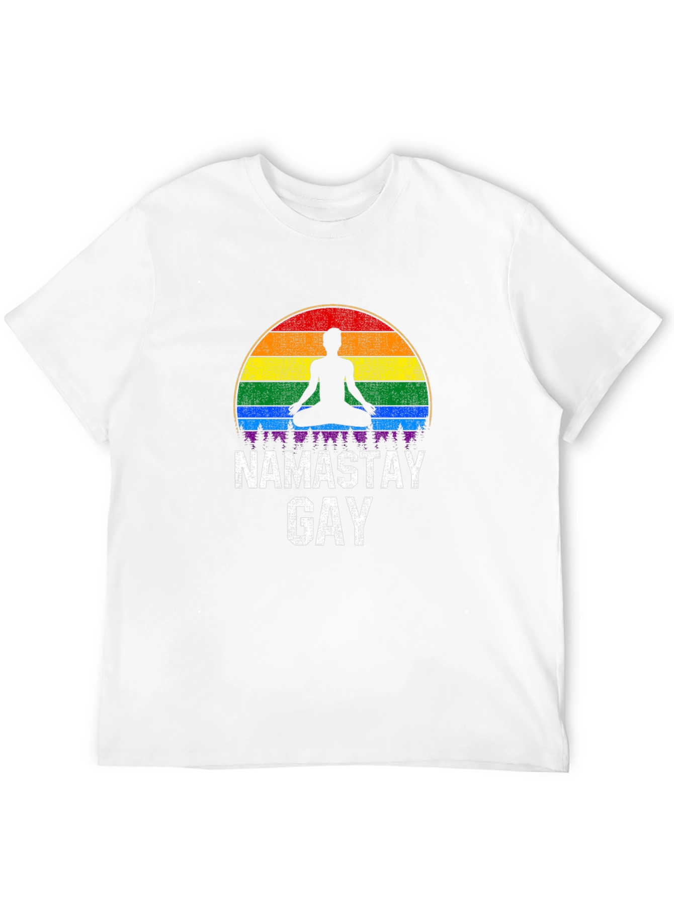 Namastay Gay Pride Rainbow T-Shirt