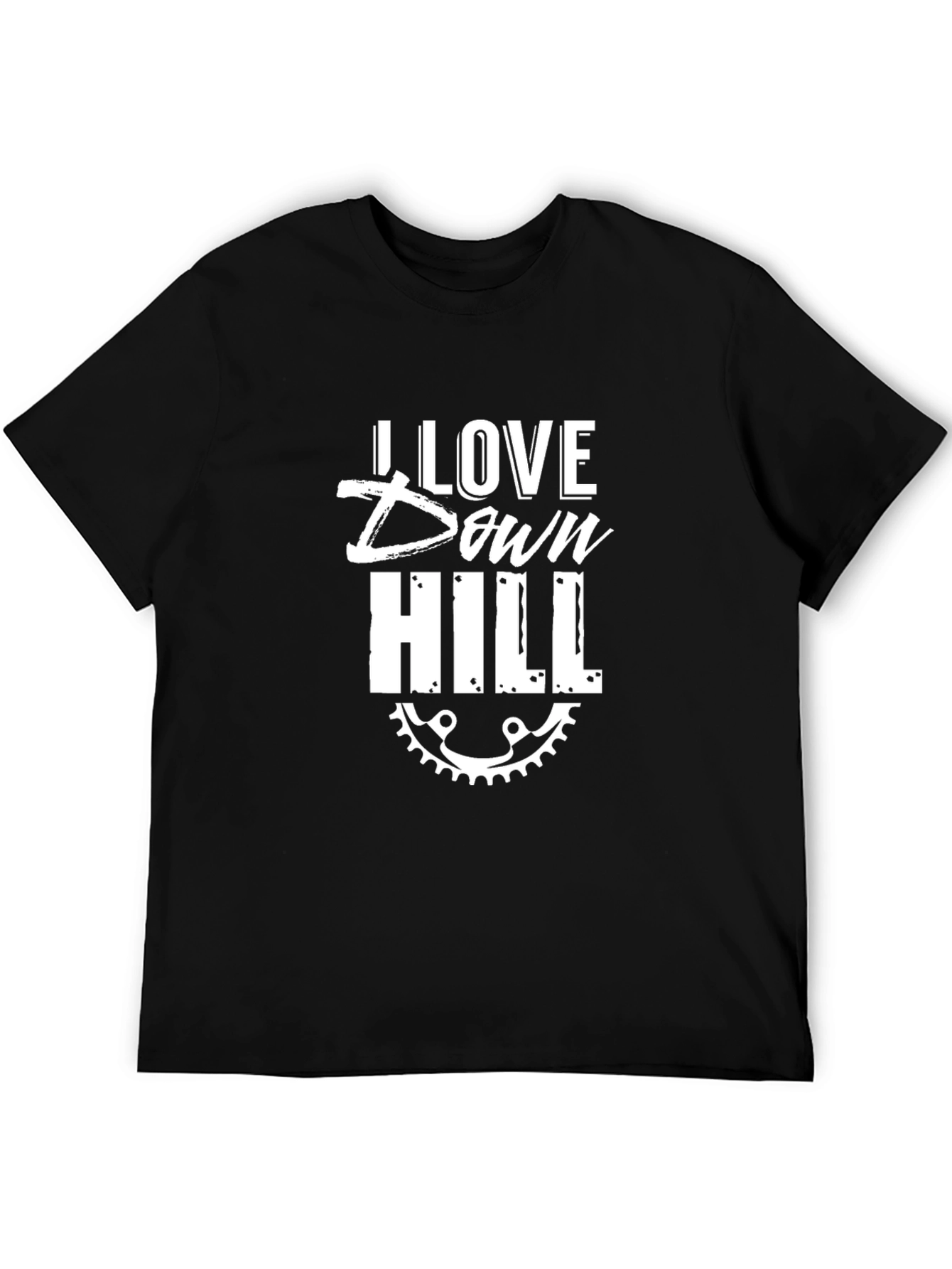 I Love Downhill Black Graphic Tee