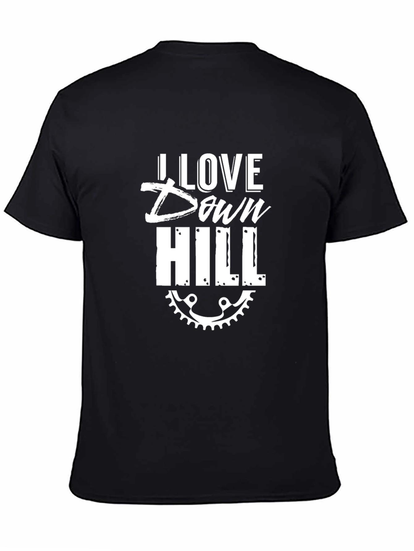 I Love Downhill Black Graphic Tee