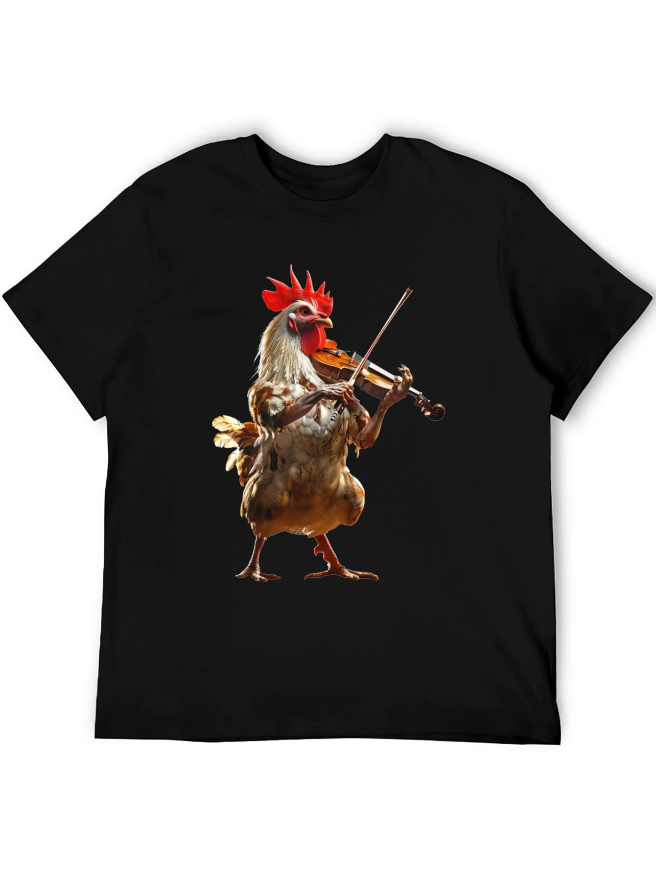 Chicken Playing Violin Graphic Tee