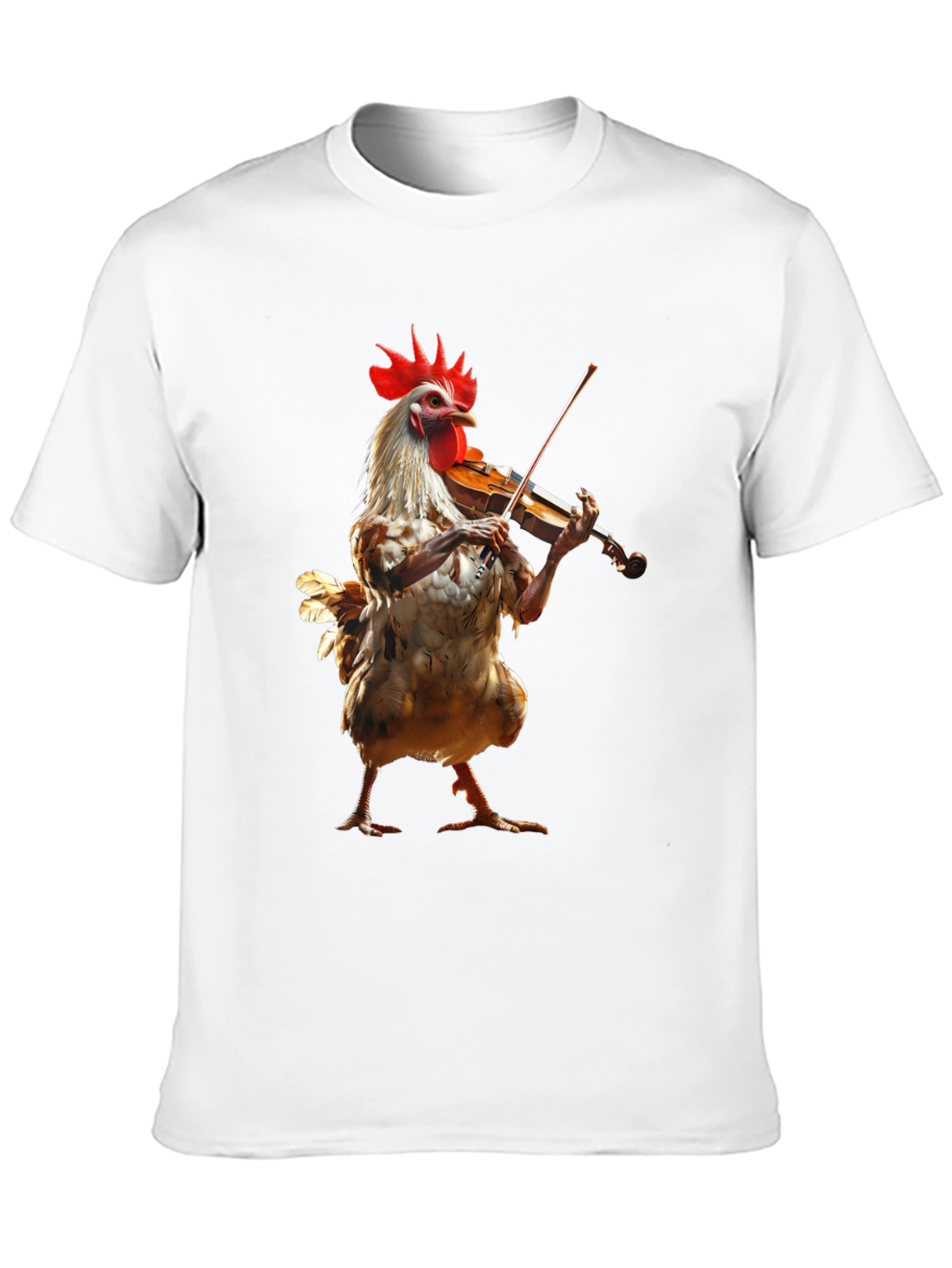 Chicken Playing Violin Graphic Tee