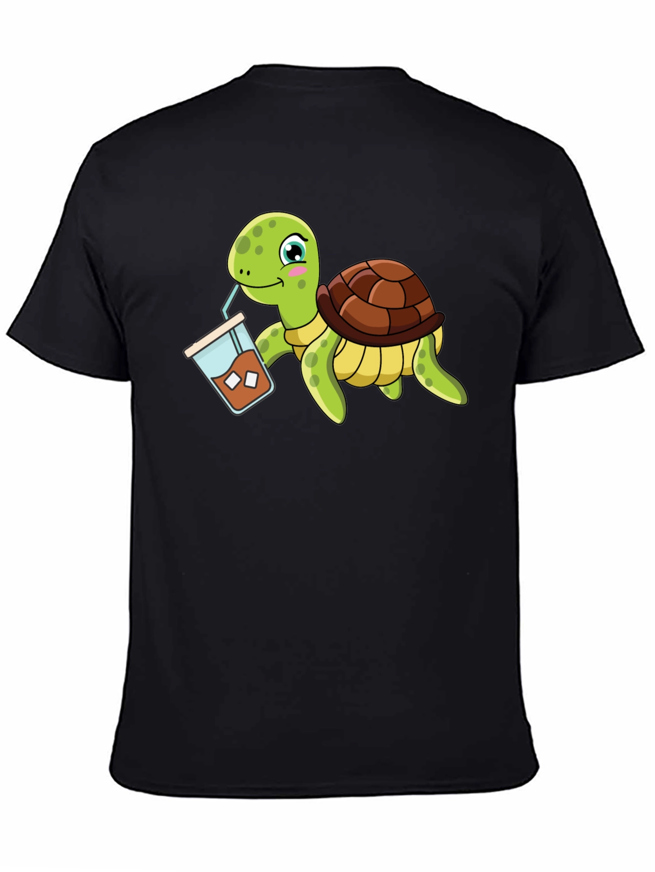 Turtle Drinking Iced Coffee T-Shirt