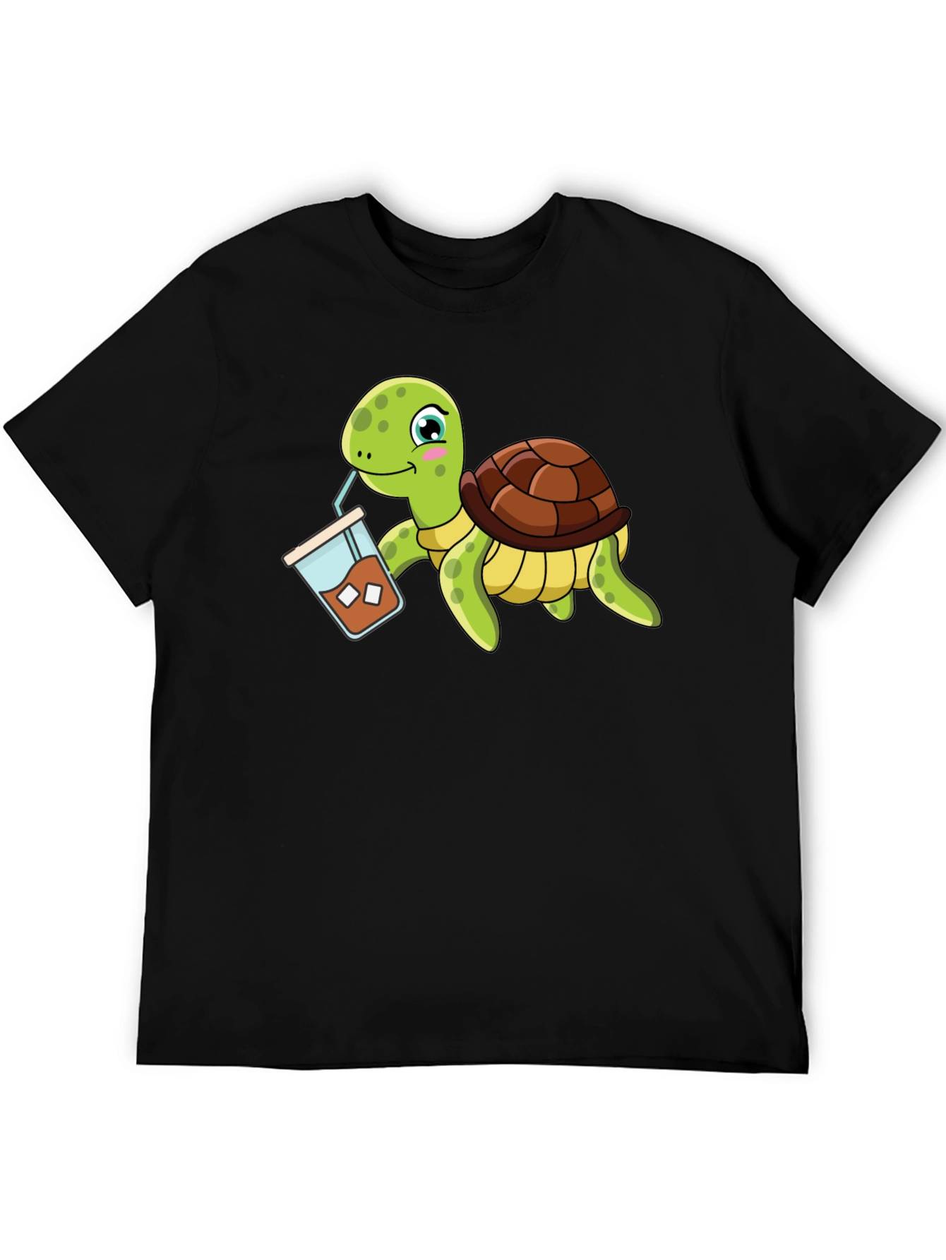 Turtle Drinking Iced Coffee T-Shirt