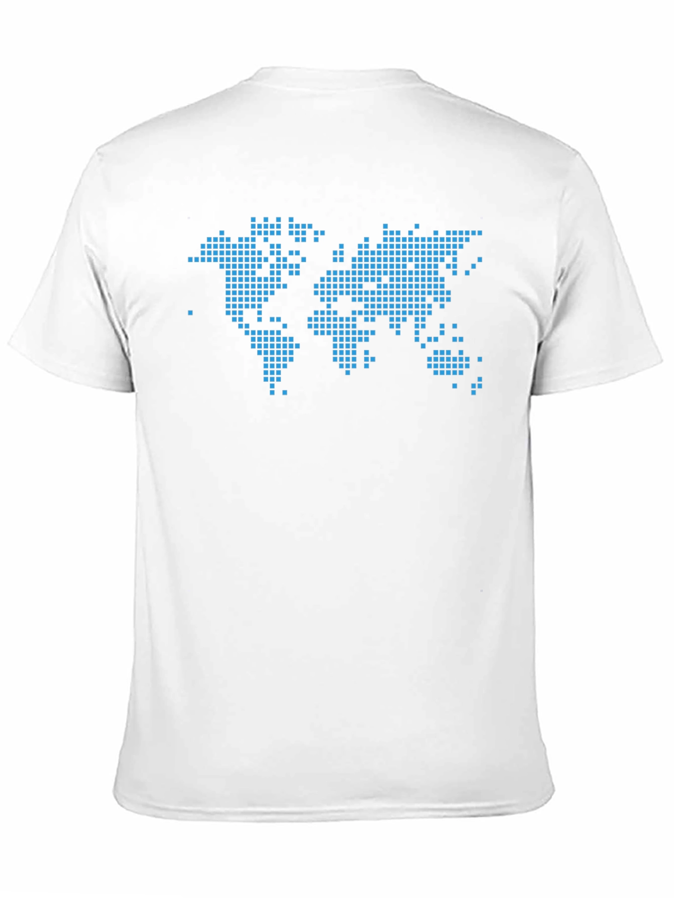 Pixelated World Map Graphic Tee - Black