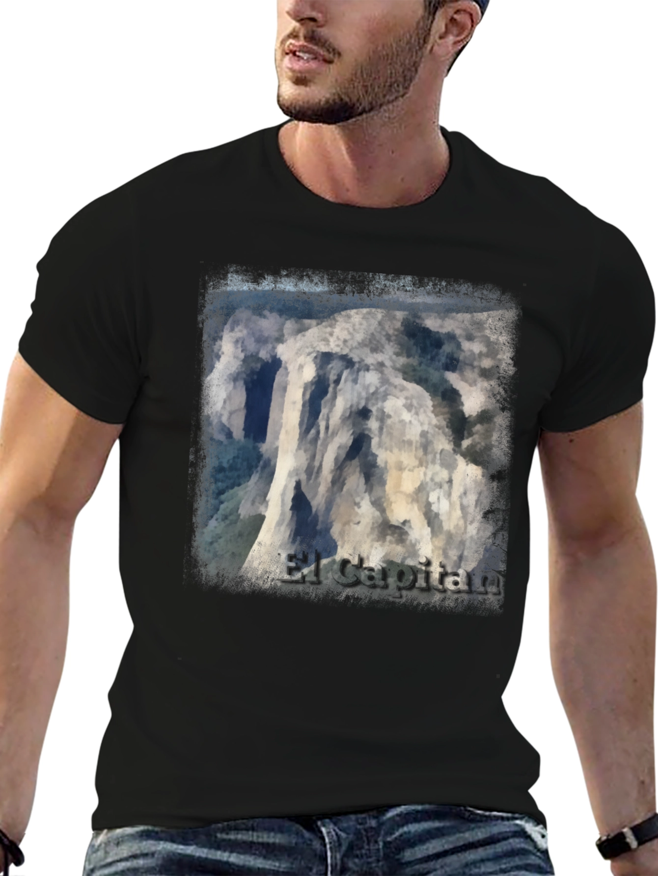 El Capitan Graphic Tee - Black Cotton T-Shirt