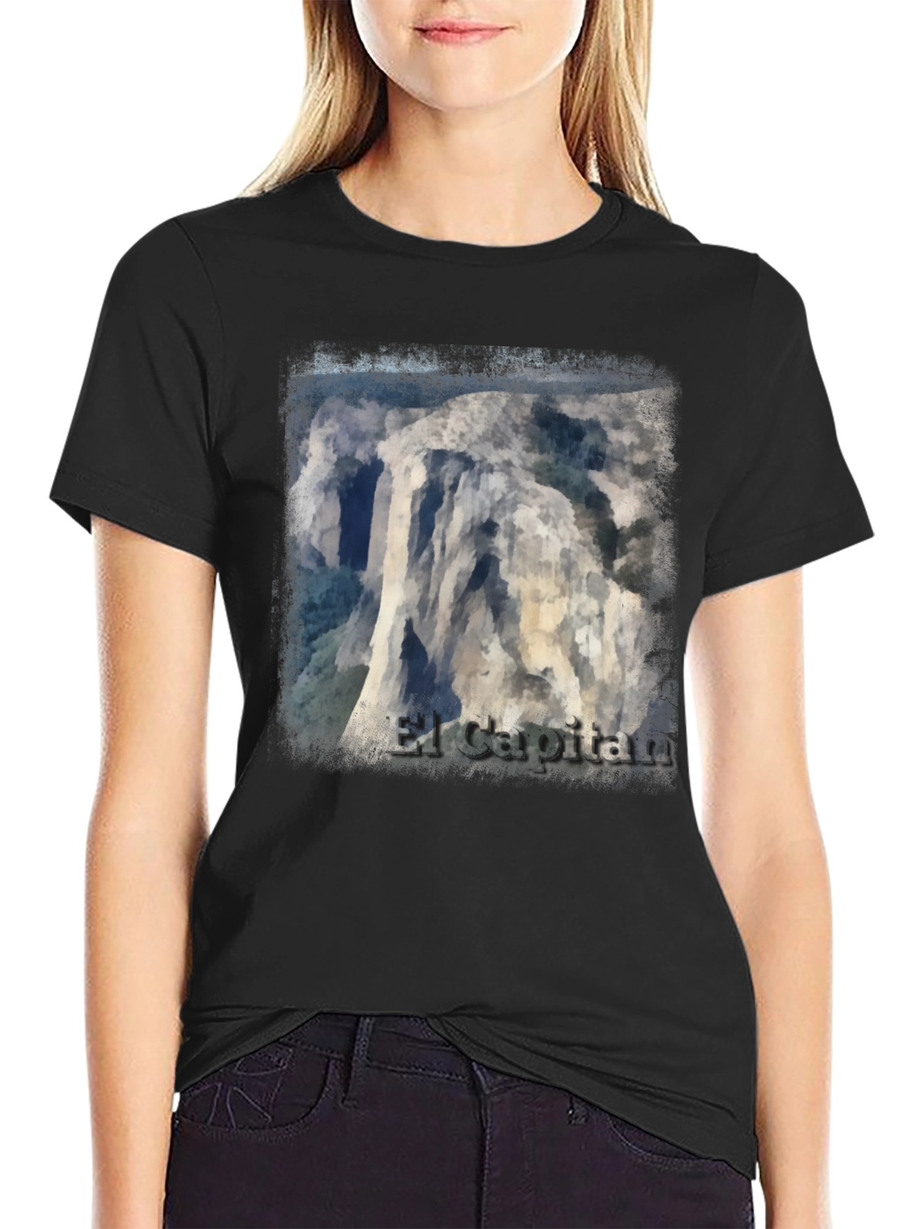 El Capitan Graphic Tee - Black Cotton T-Shirt
