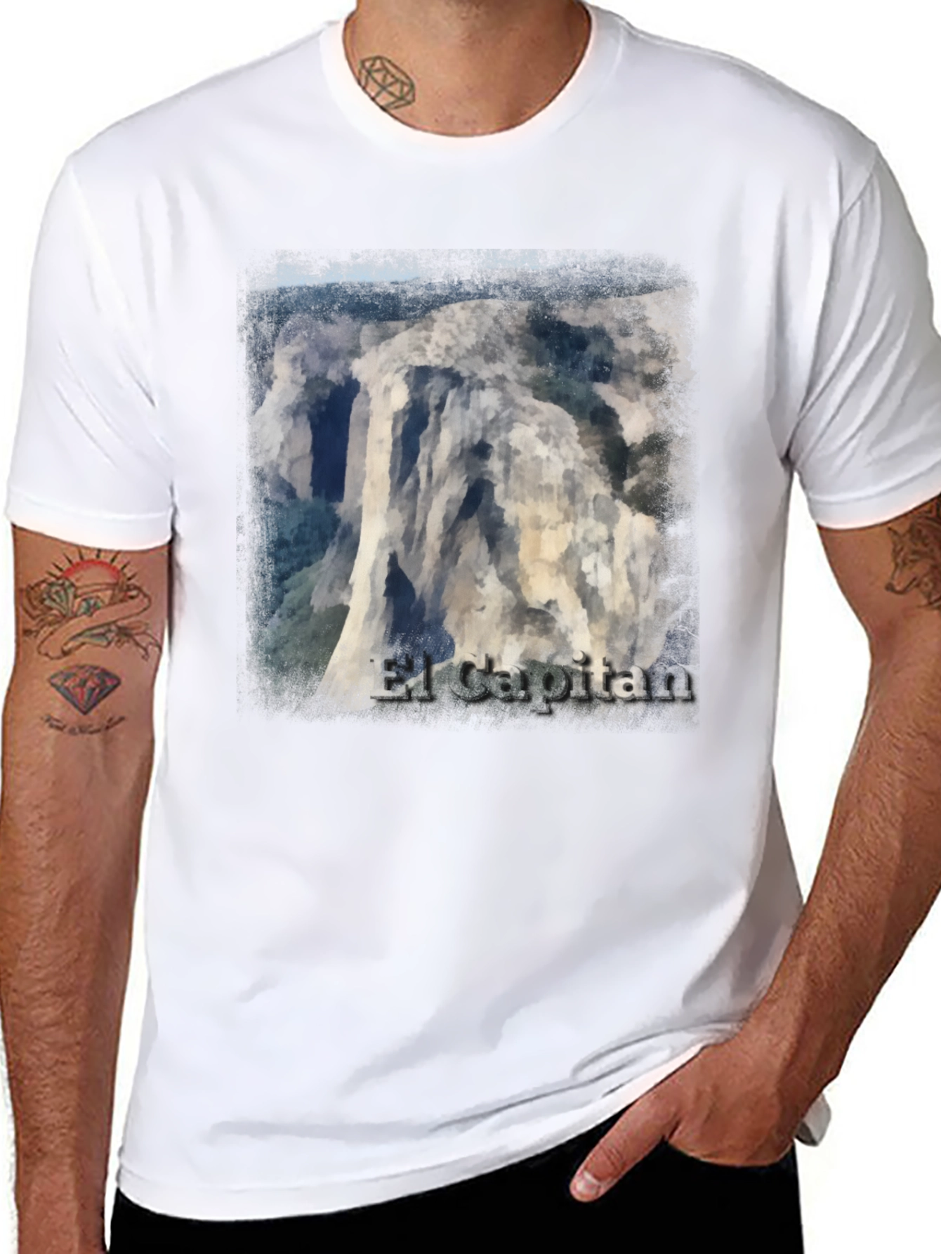 El Capitan Graphic Tee - Black Cotton T-Shirt
