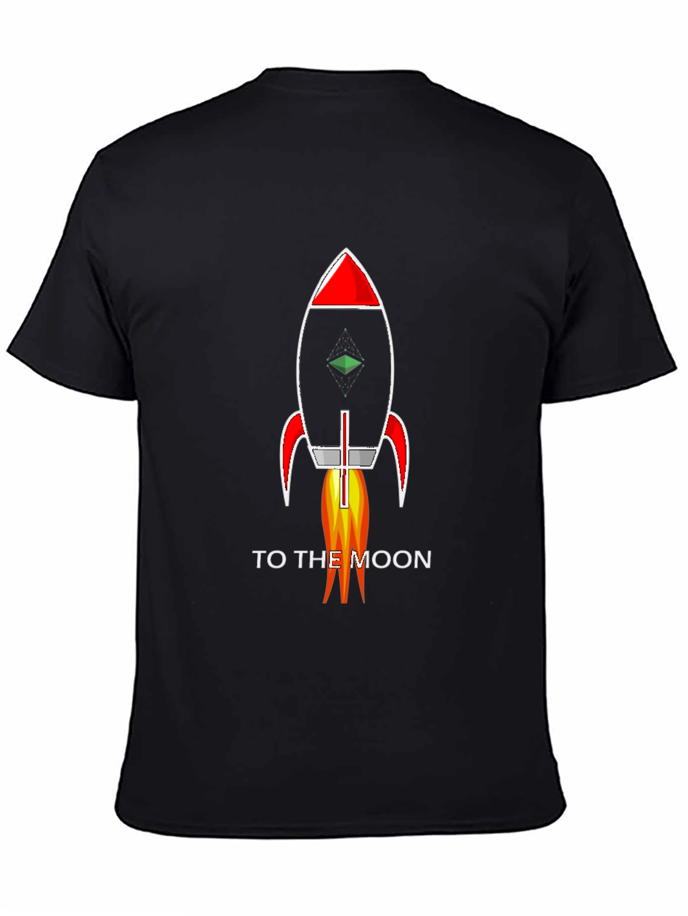 To The Moon Rocket T-Shirt - Black