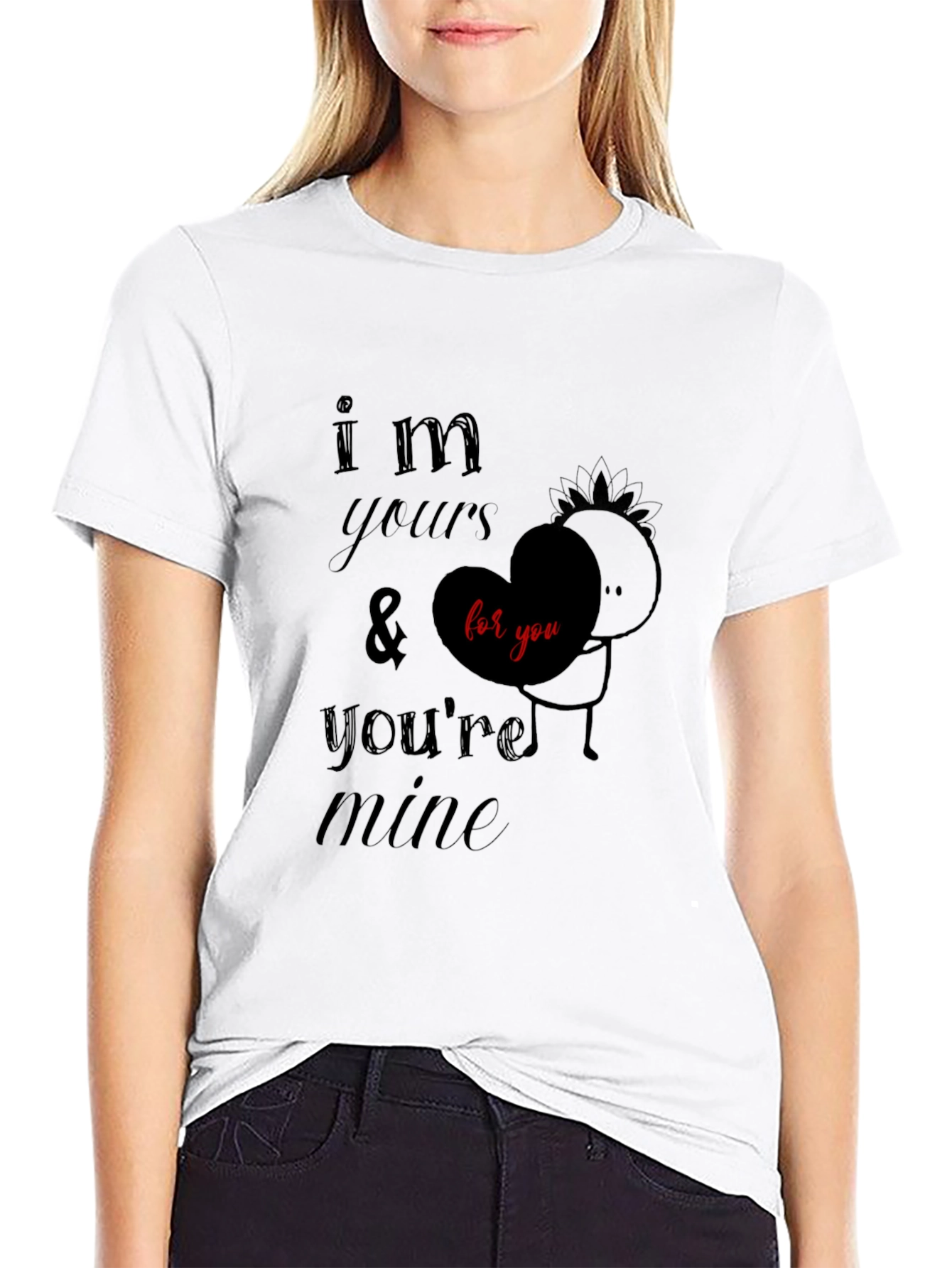 Im Yours & Youre Mine Graphic Tee - Black