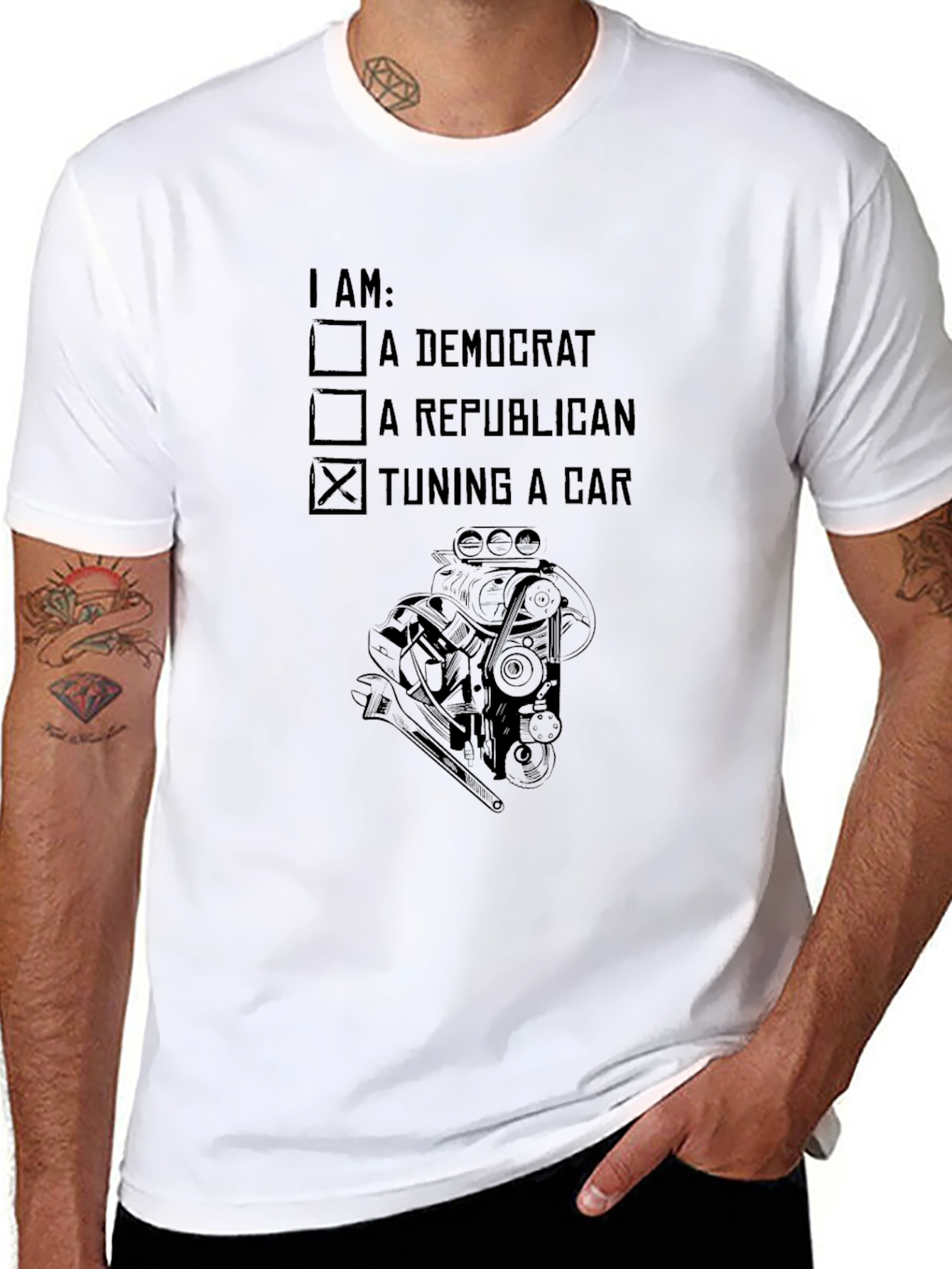 Tuning a Car Graphic T-Shirt