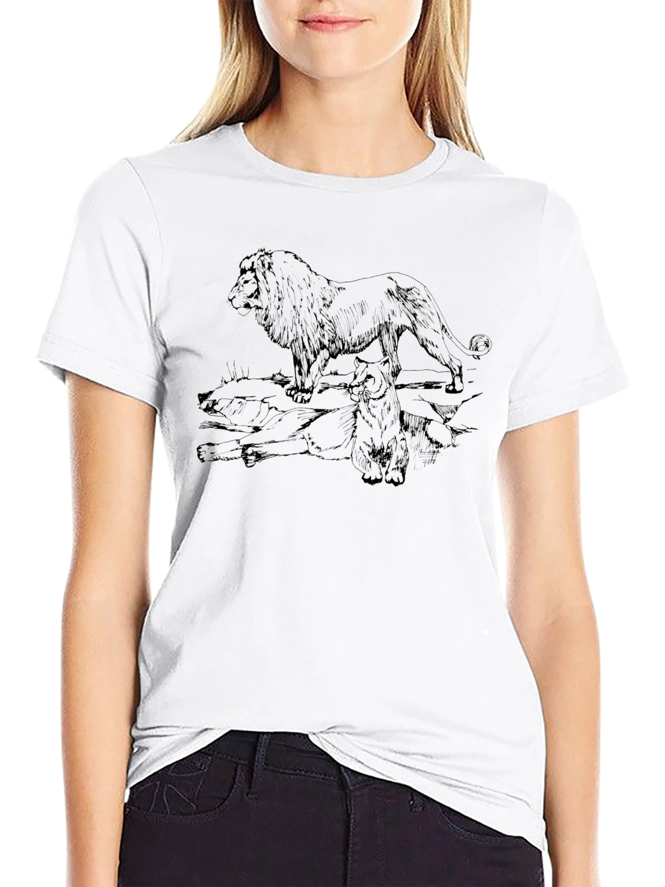 Black Lion Graphic T-Shirt - Stylish Mens Tee