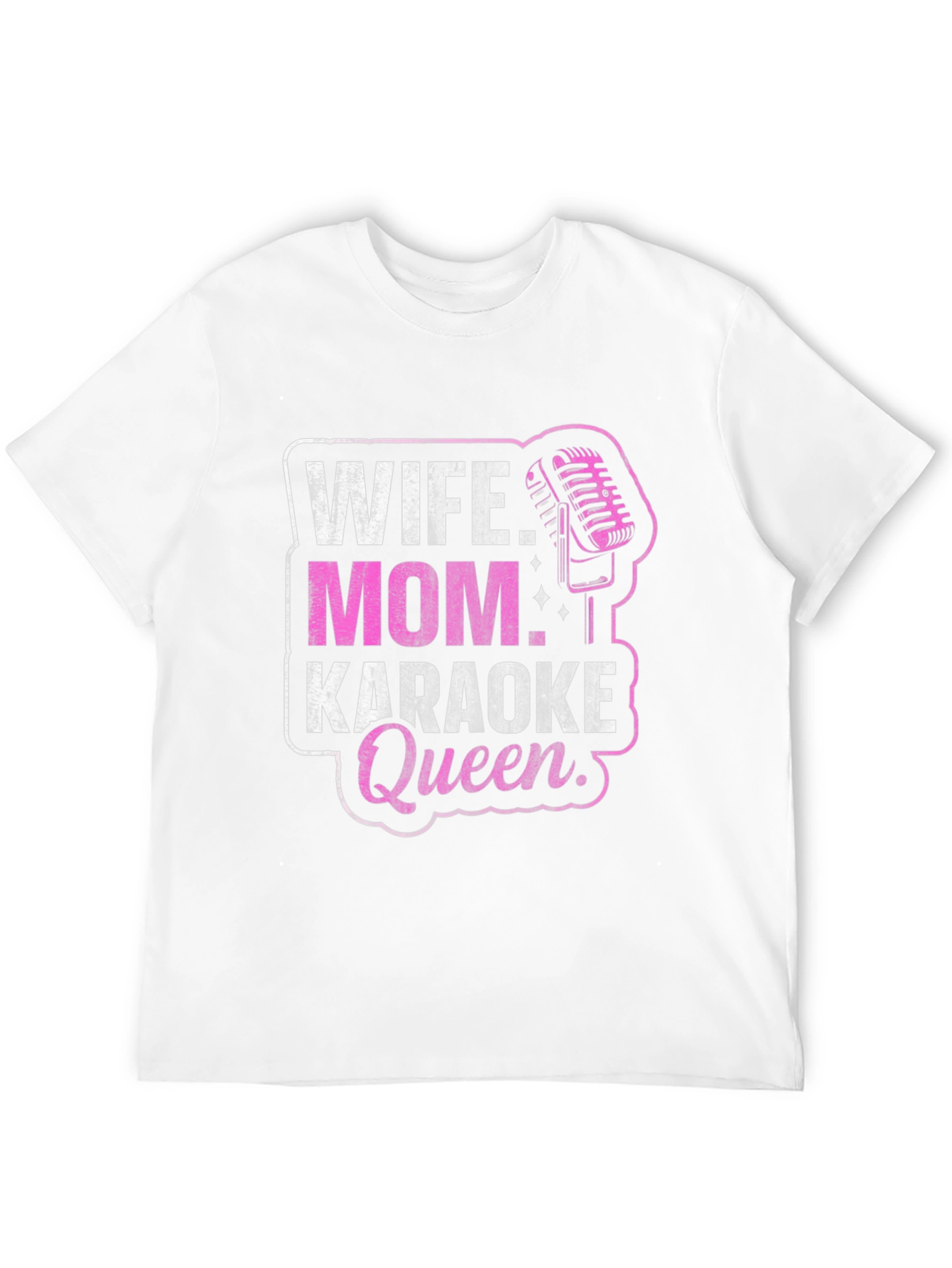 Wife Mom Karaoke Queen Black T-Shirt