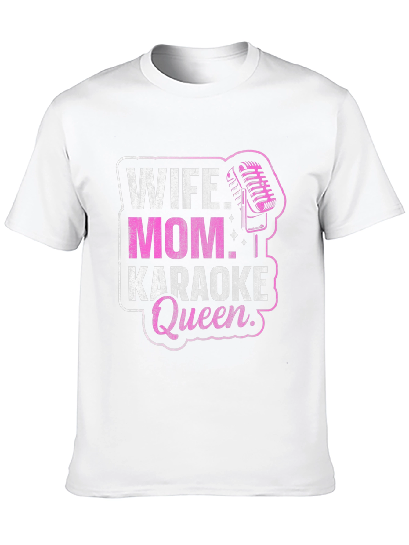 Wife Mom Karaoke Queen Black T-Shirt