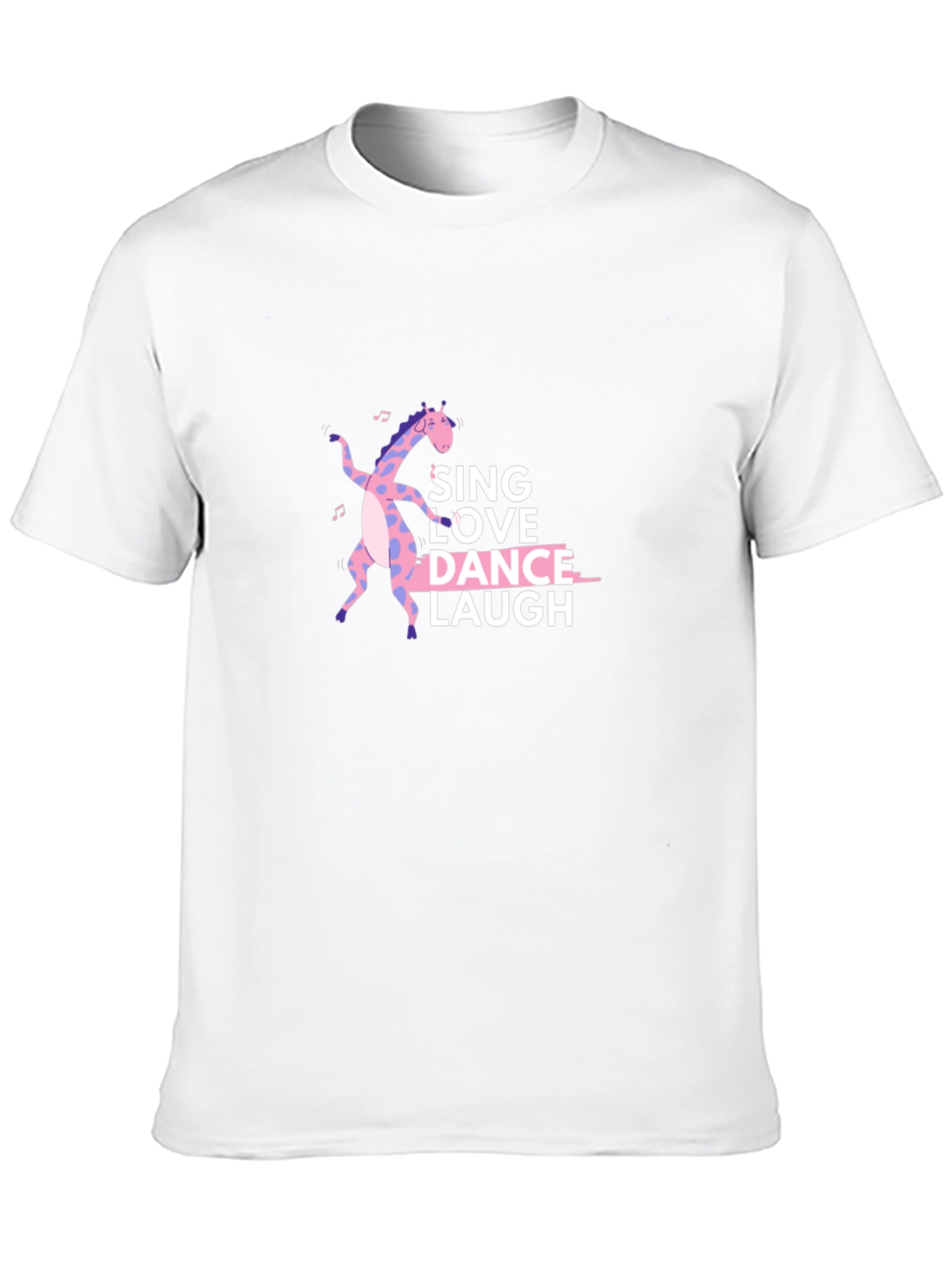 Dance Giraffe Graphic T-Shirt - Sing Love Laugh