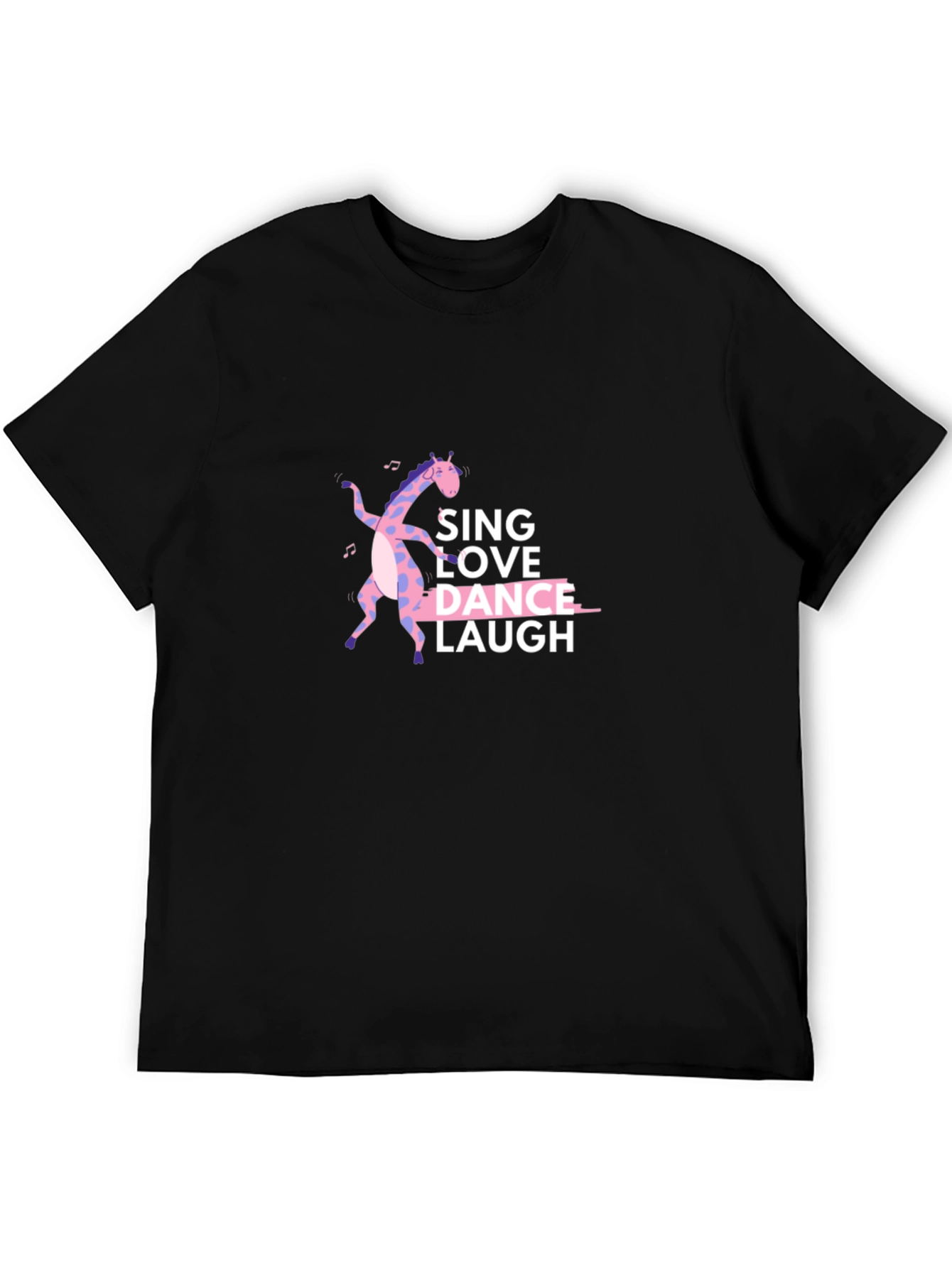 Dance Giraffe Graphic T-Shirt - Sing Love Laugh