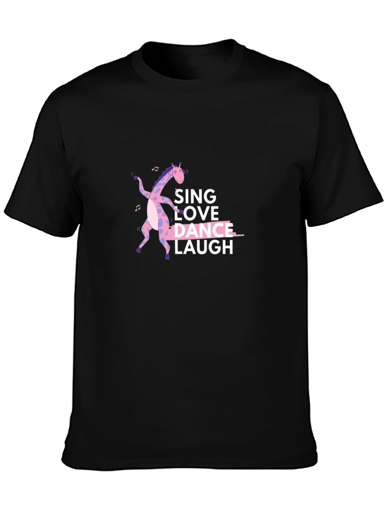 Dance Giraffe Graphic T-Shirt - Sing Love Laugh