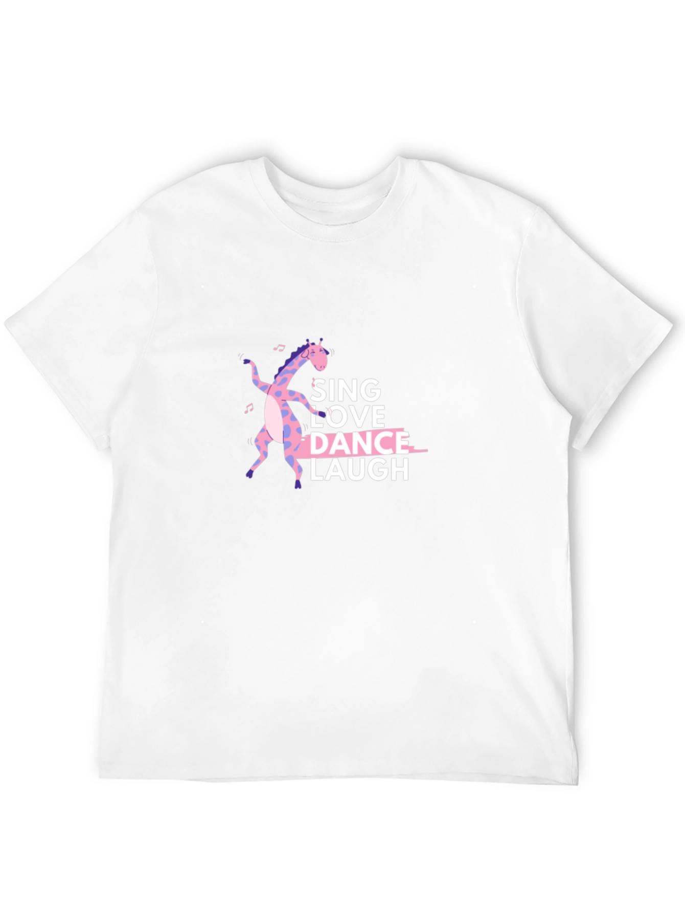 Dance Giraffe Graphic T-Shirt - Sing Love Laugh