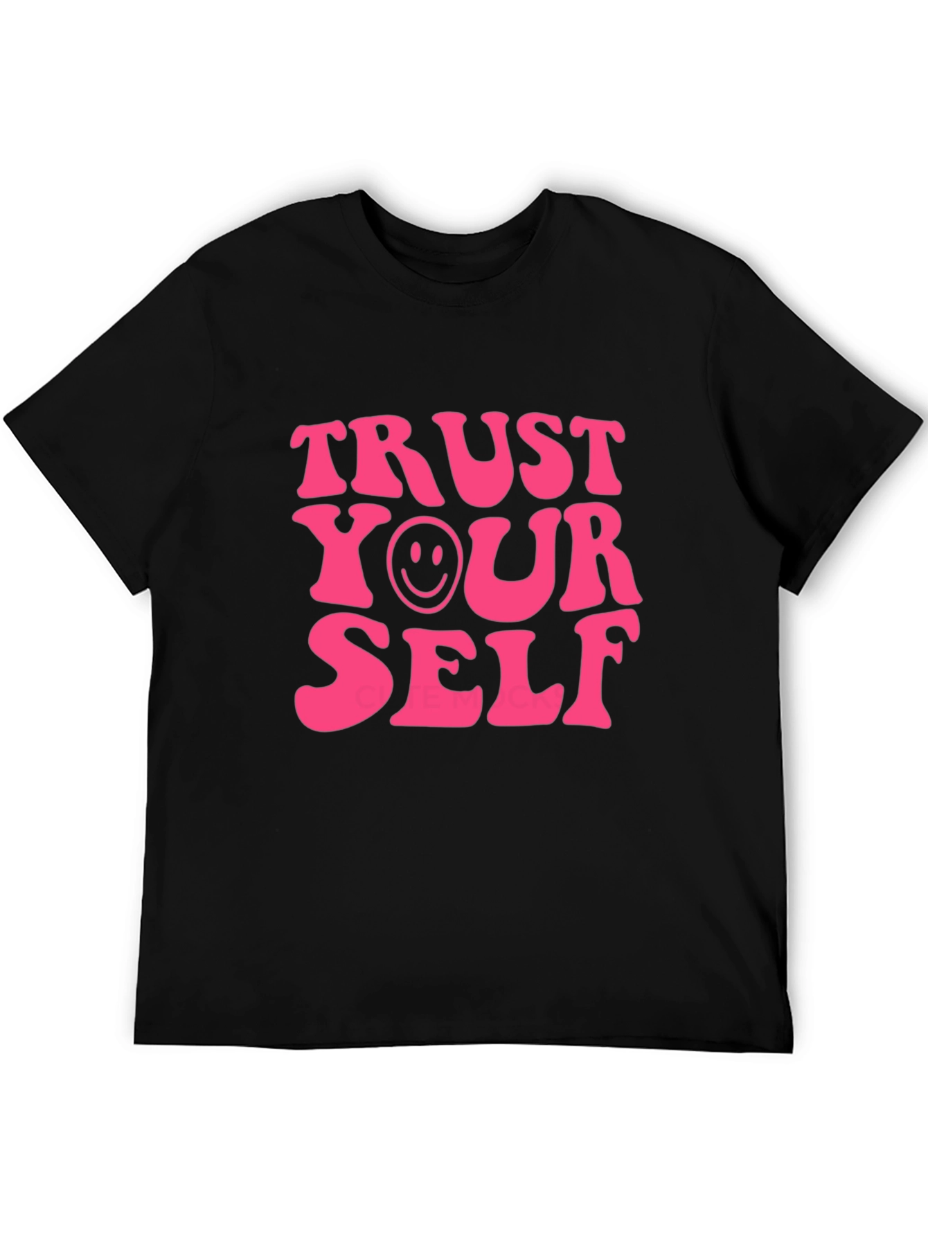 Trust Yourself Graphic Tee - Trendy Black T-Shirt
