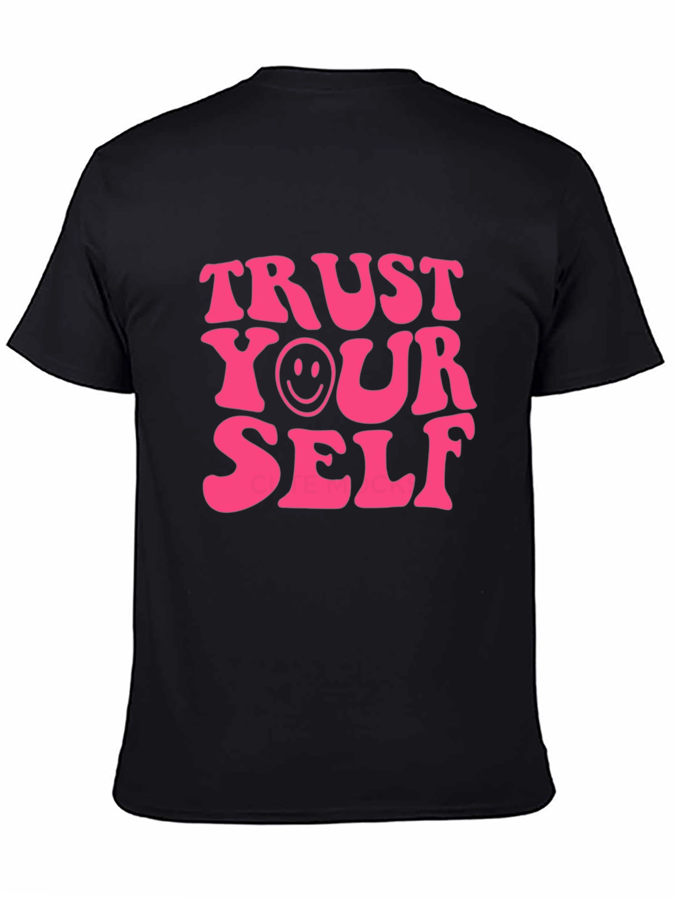 Trust Yourself Graphic Tee - Trendy Black T-Shirt
