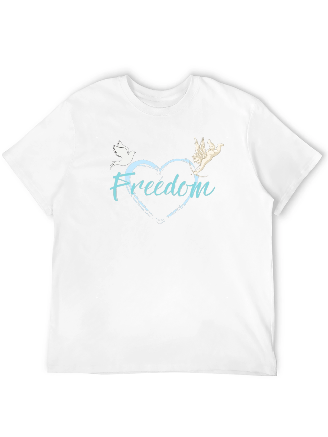 Freedom Graphic Tee Dove & Angel Heart Design