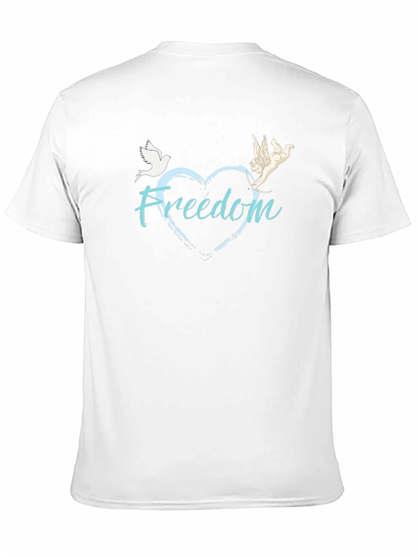 Freedom Graphic Tee Dove & Angel Heart Design