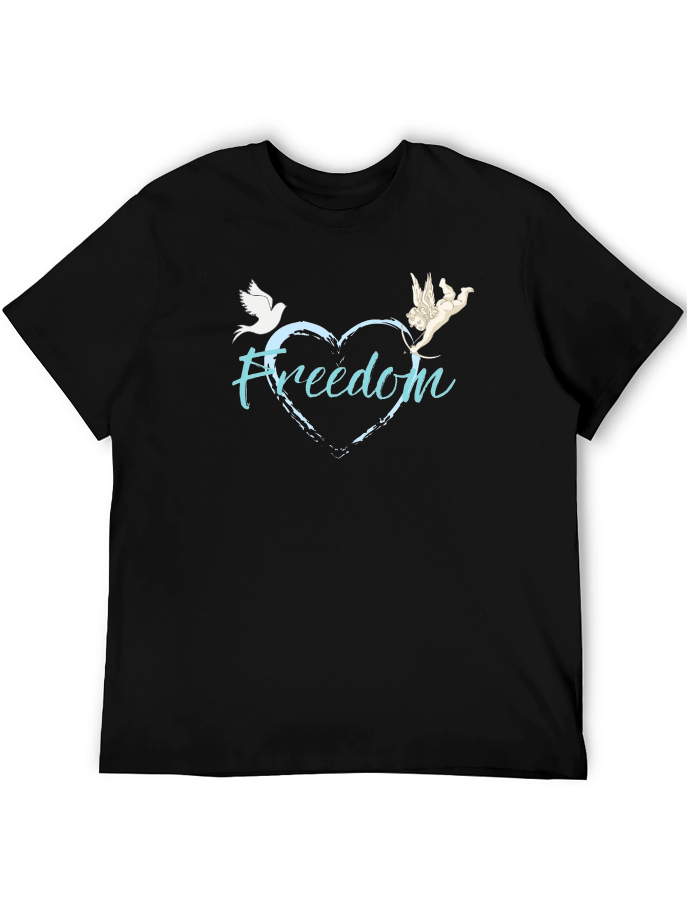 Freedom Graphic Tee Dove & Angel Heart Design