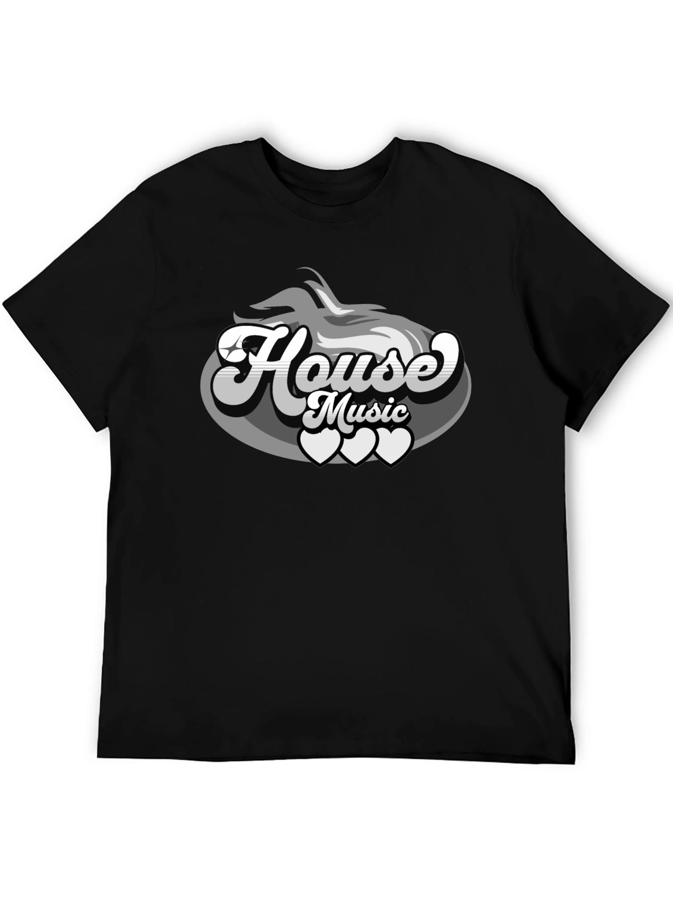 House Music Graphic Tee - Cool Retro Design