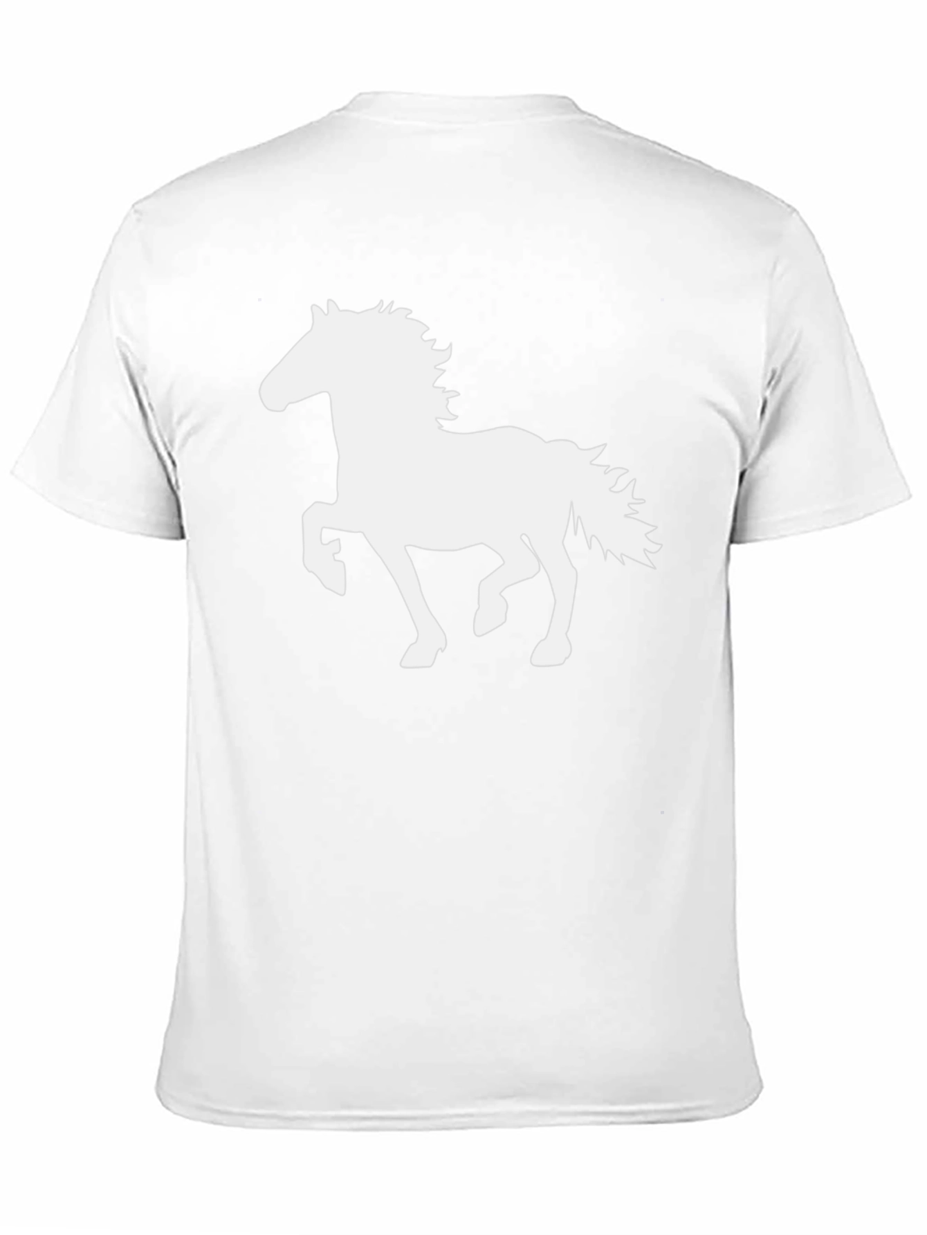 Horse Silhouette Graphic Black T-Shirt