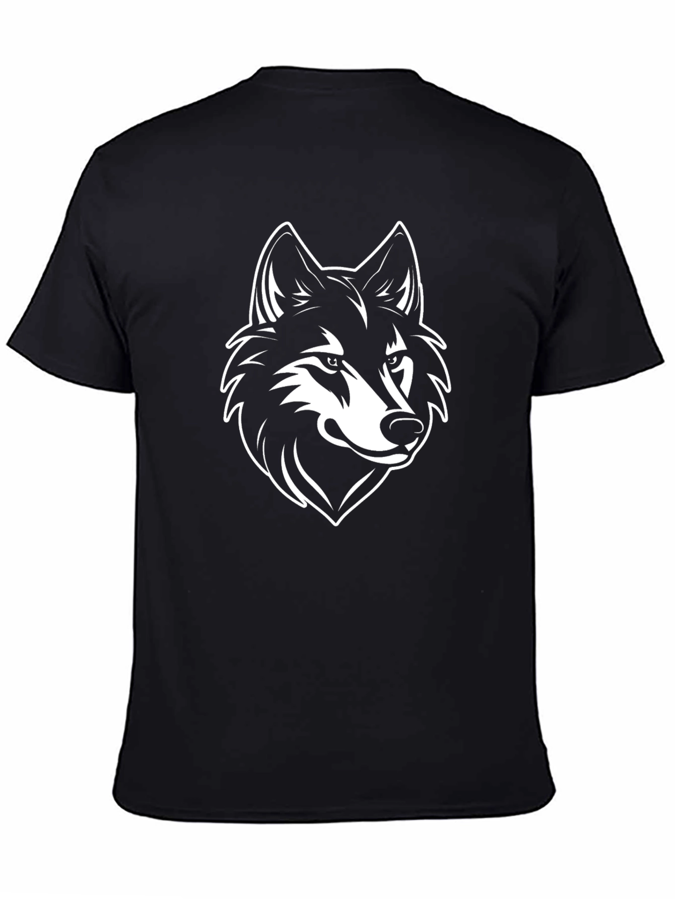 Black Wolf Graphic Tee - Mens Stylish Cotton T-Shirt