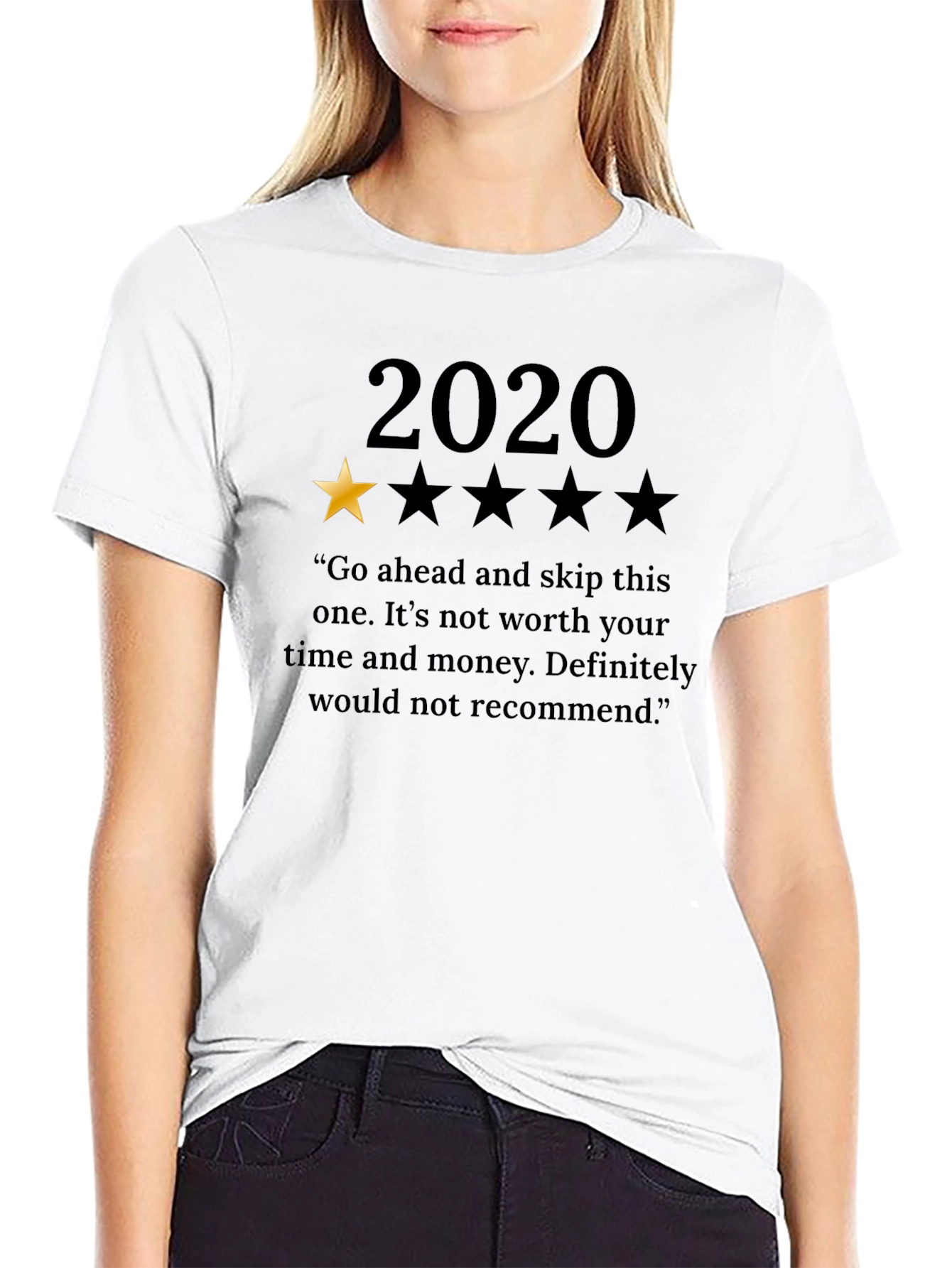 2020 One Star Review Graphic T-Shirt Funny Sarcastic Tee