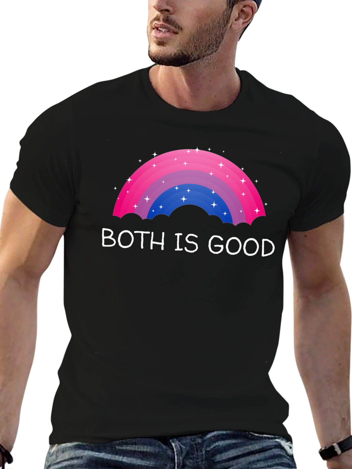 Bisexual Pride Rainbow T-Shirt - Both is Good
