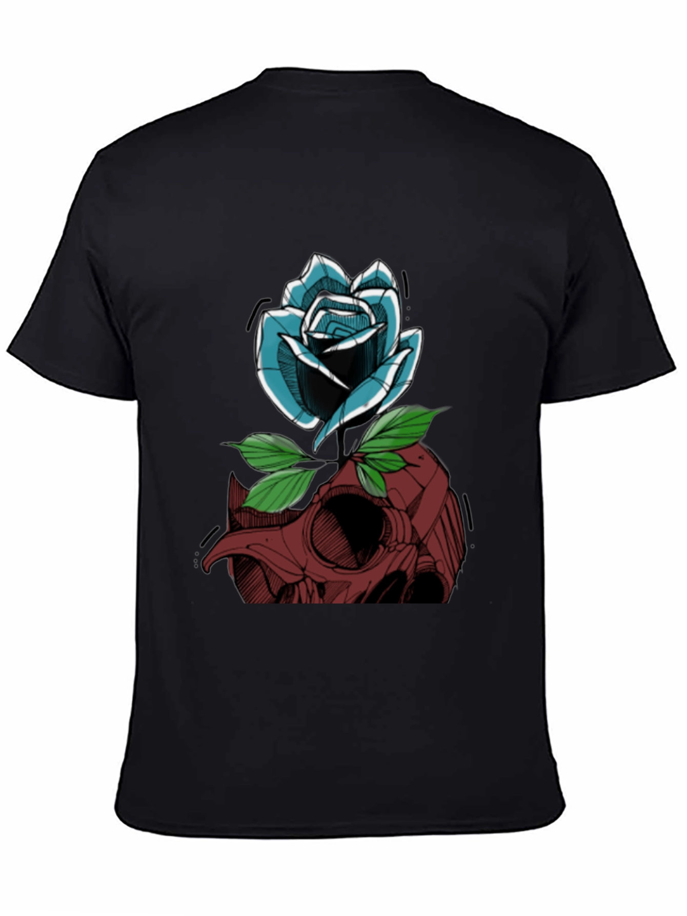 Skull & Rose Graphic Tee - Casual Streetwear