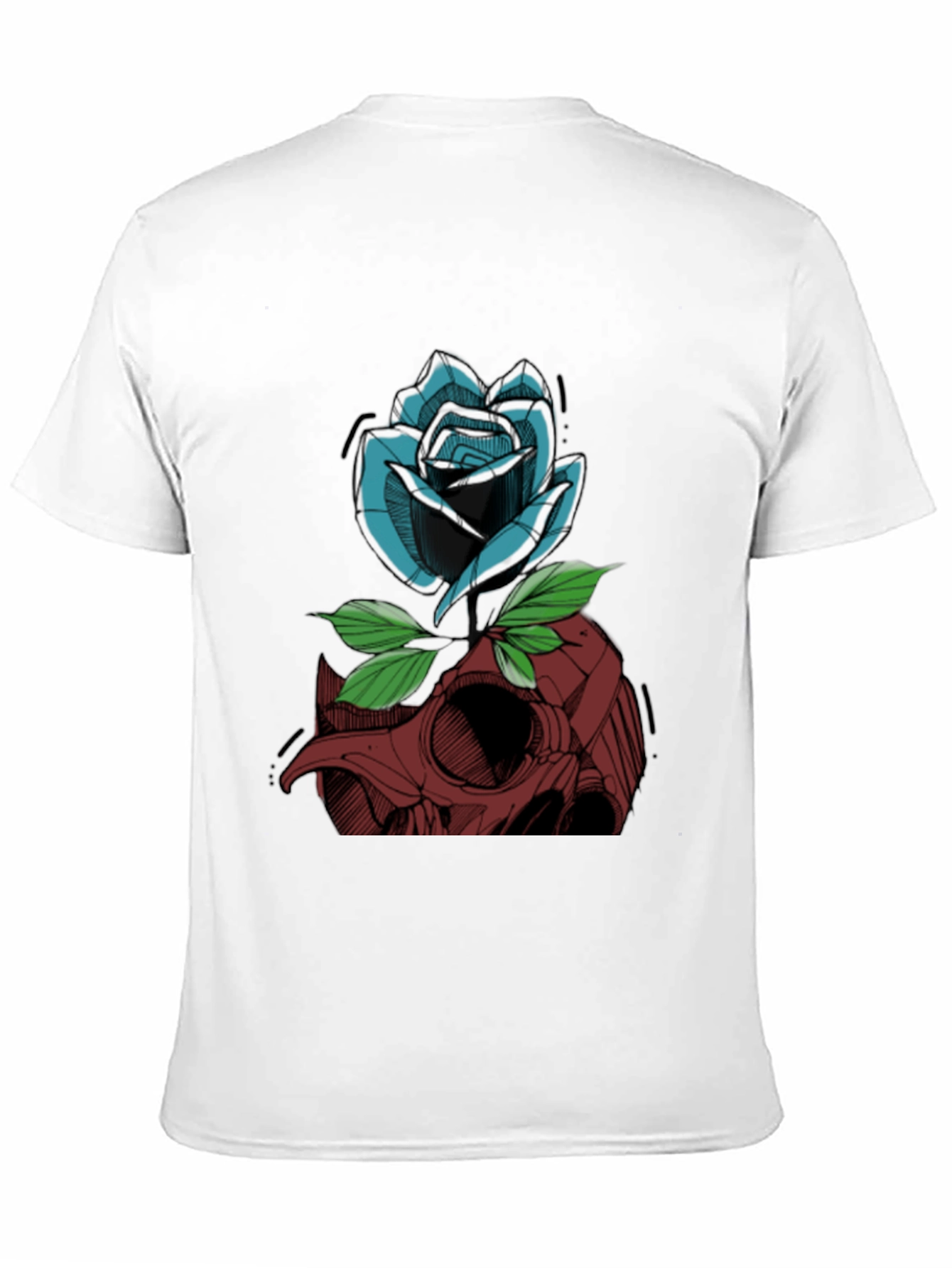 Skull & Rose Graphic Tee - Casual Streetwear