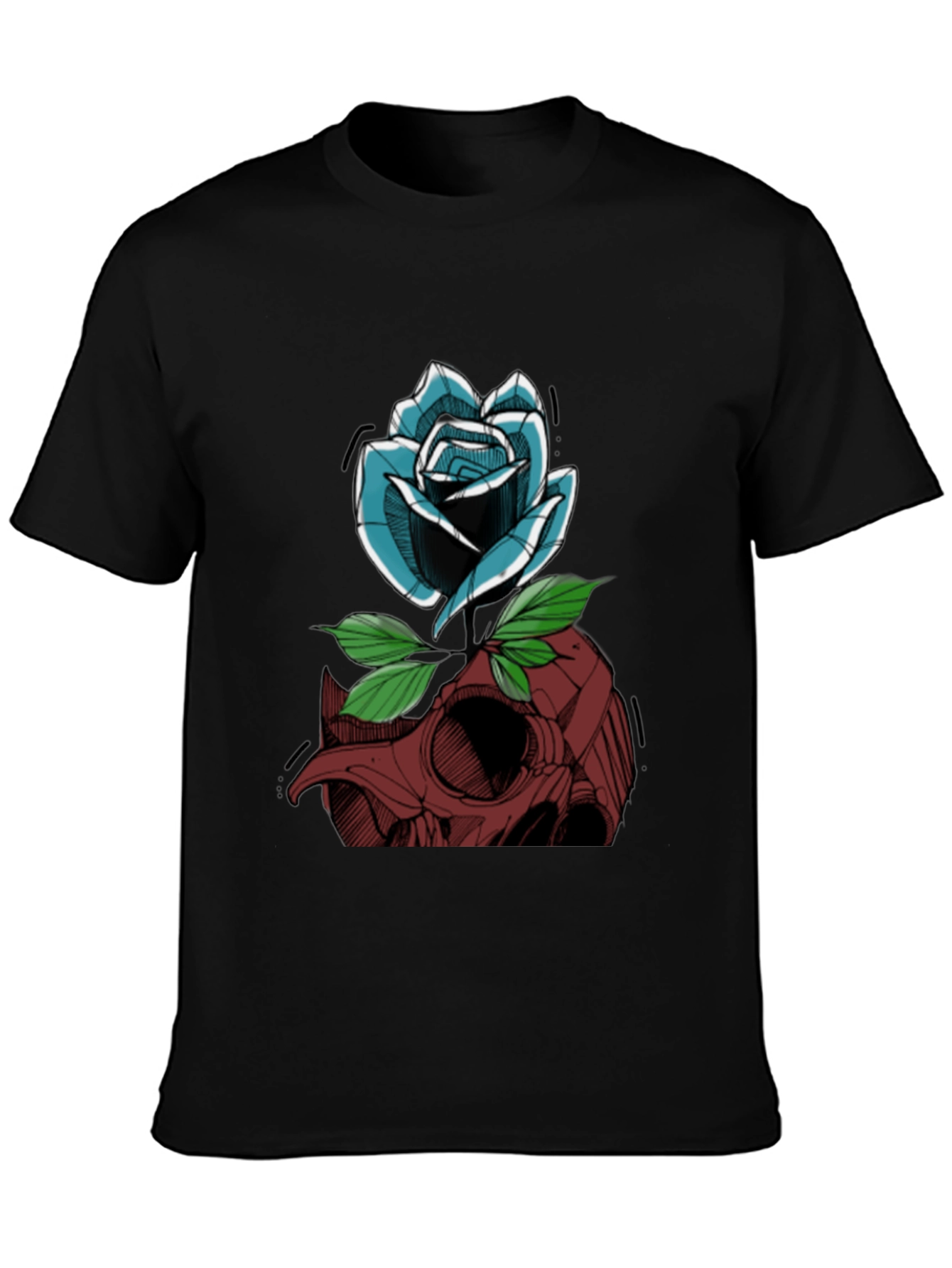 Skull & Rose Graphic Tee - Casual Streetwear