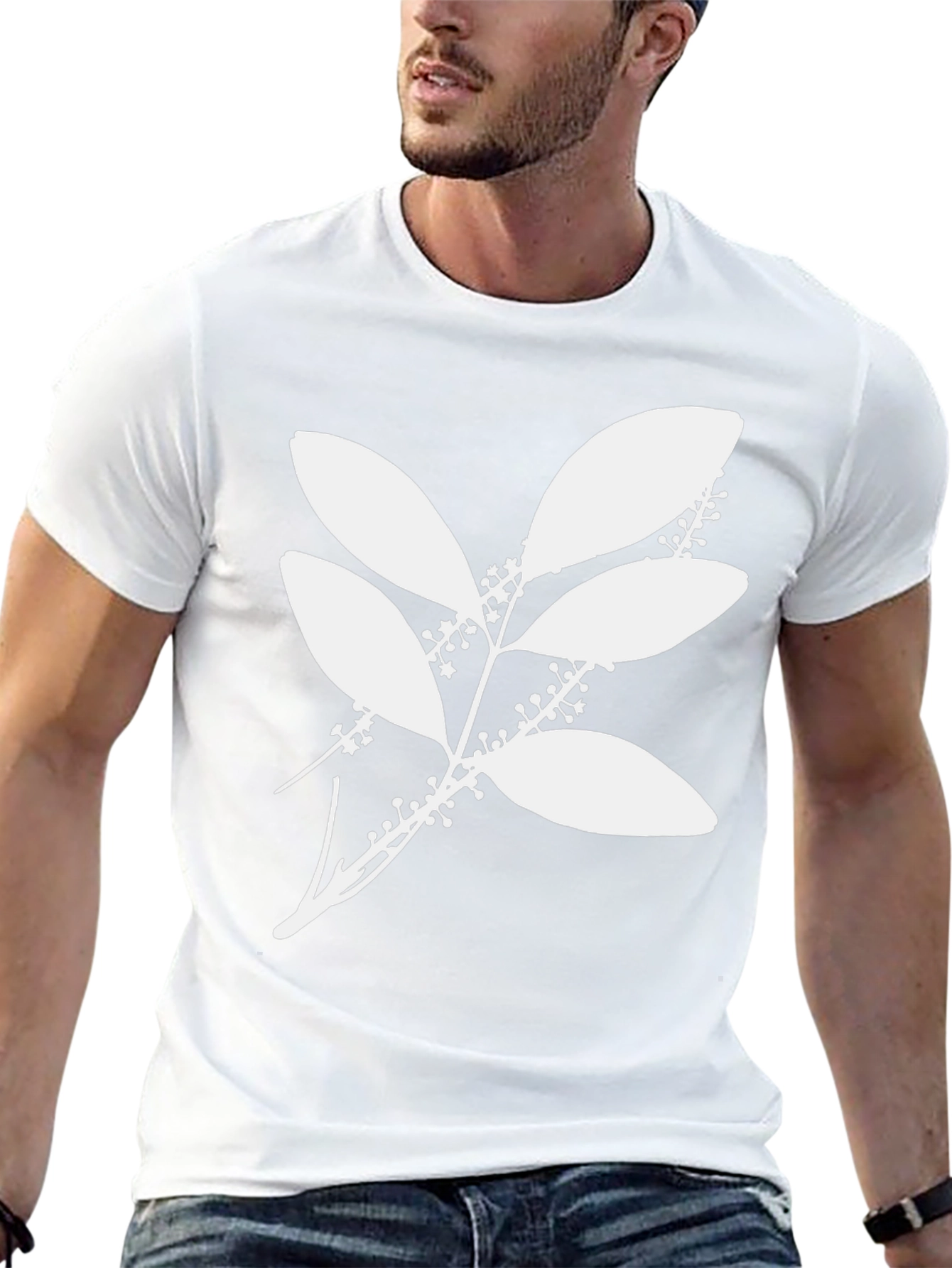 Botanical Print Black T-Shirt