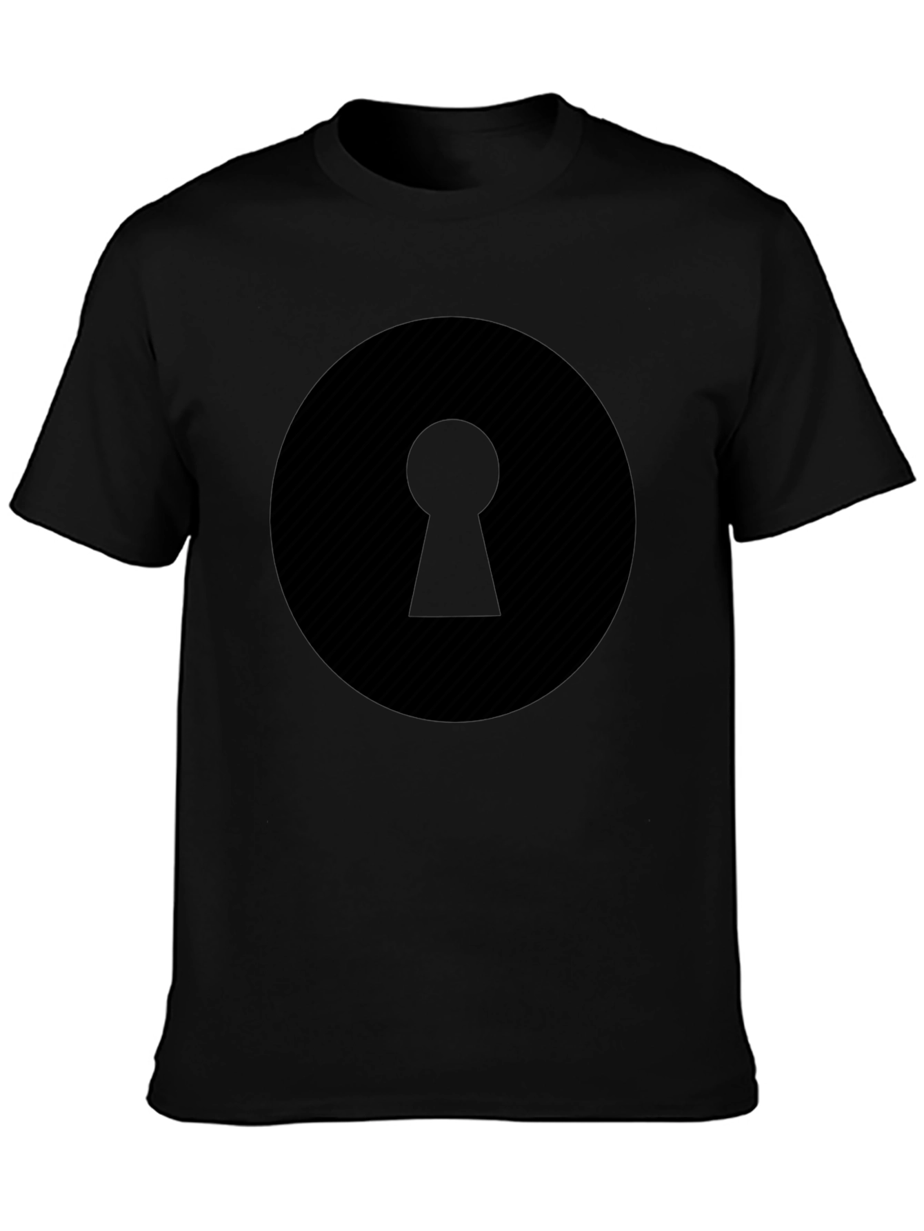 Keyhole Graphic Black T-Shirt