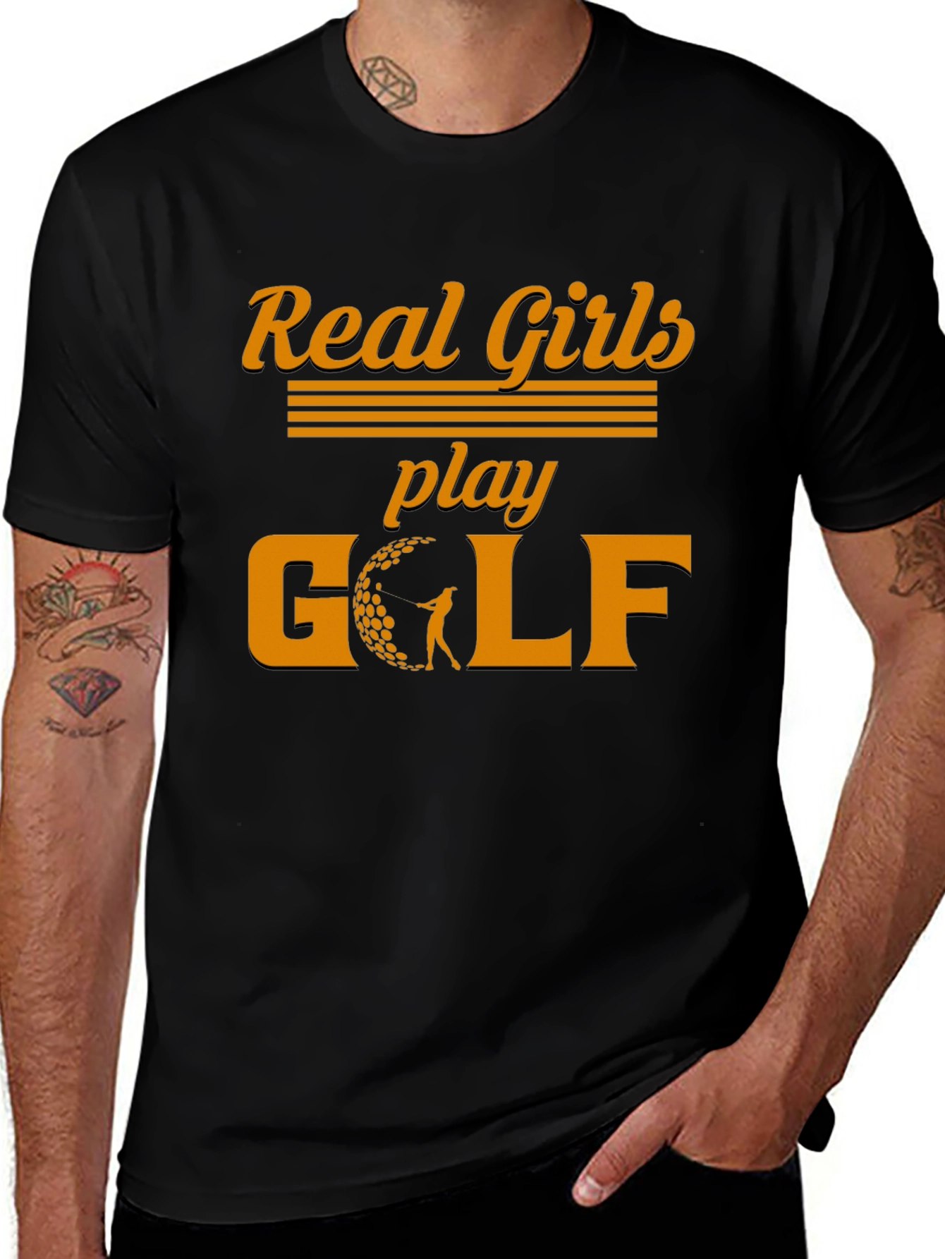 Real Girls Play Golf Graphic Tee