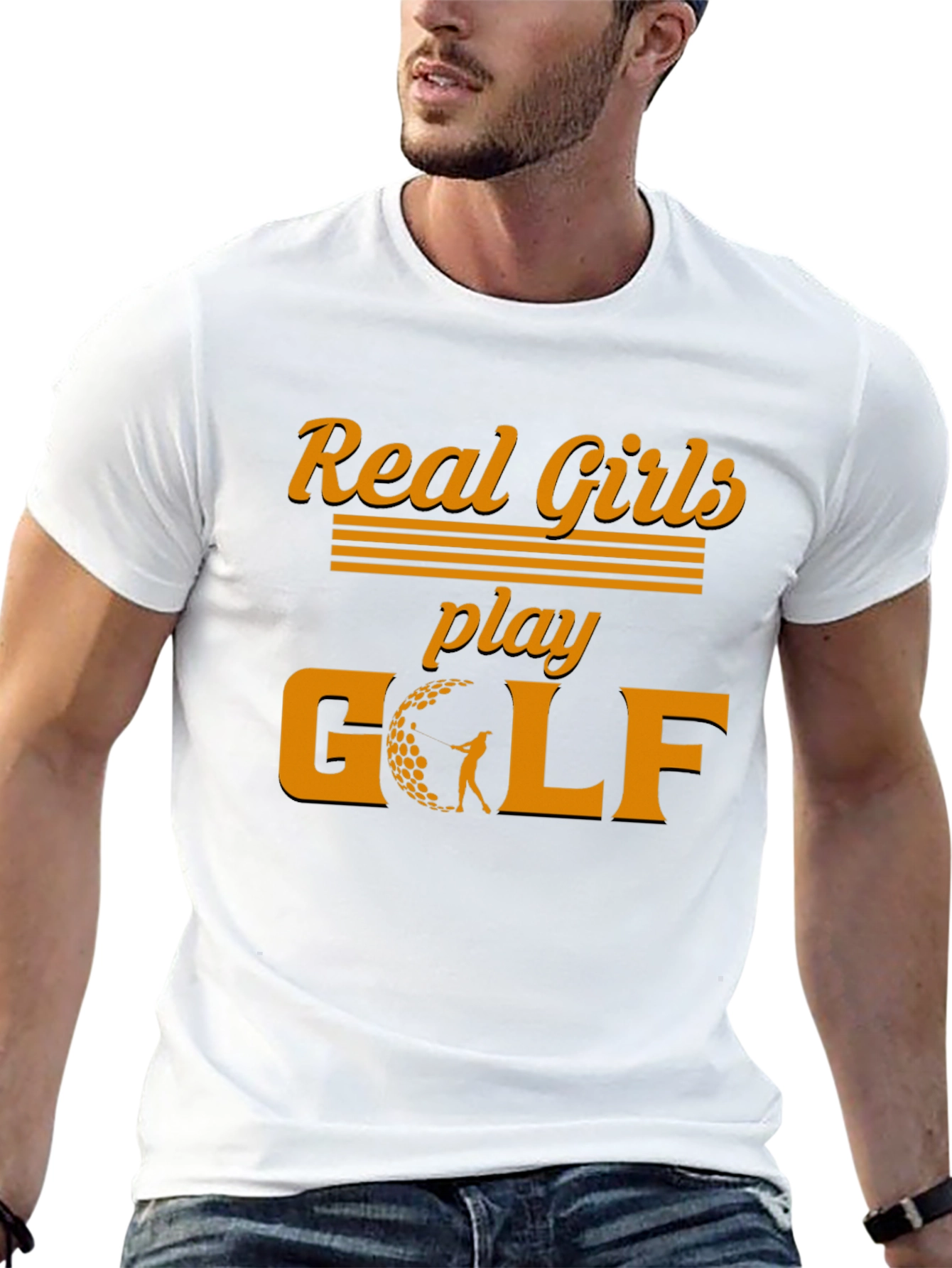 Real Girls Play Golf Graphic Tee