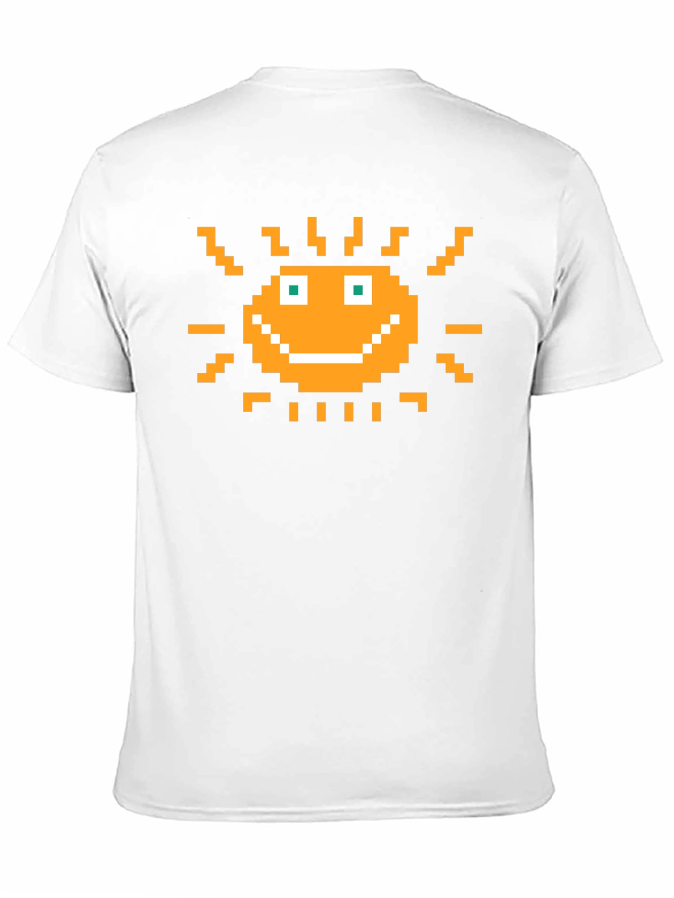 Pixel Art Sun Graphic Tee - Retro Gaming Style